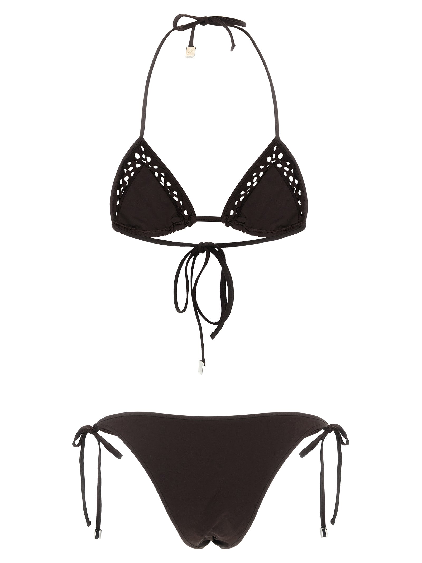 The Attico Brauner Bikini aus Polyamid