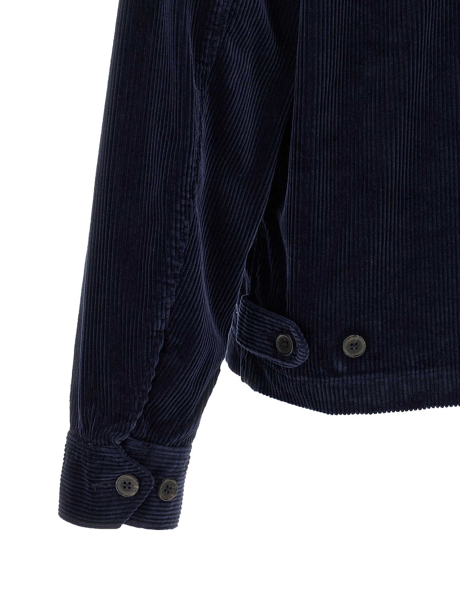 Polo Ralph Lauren Blaue Baumwolljacke in voller Länge