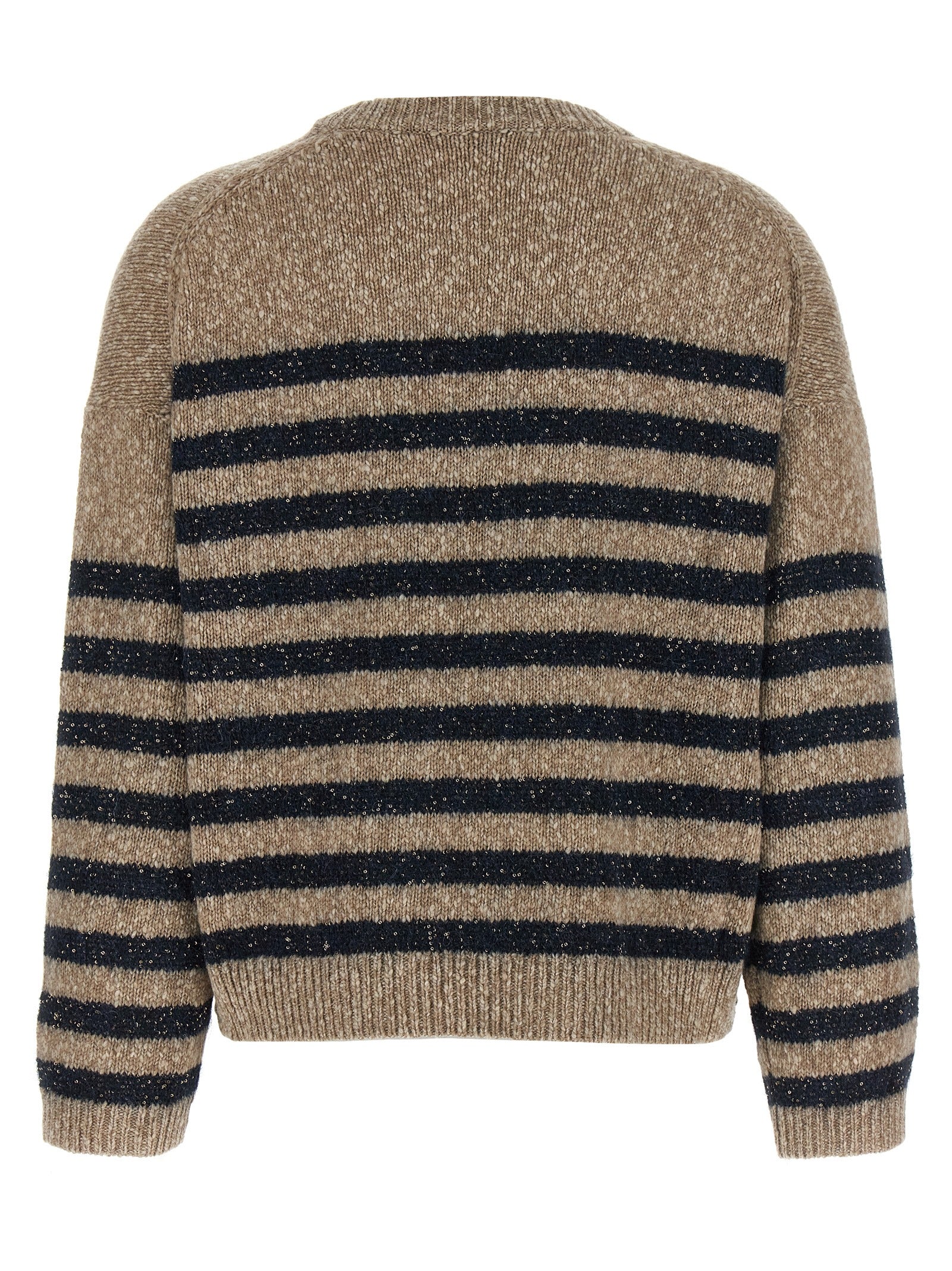 Brunello Cucinelli Mehrfarbige Wollstrickjacke