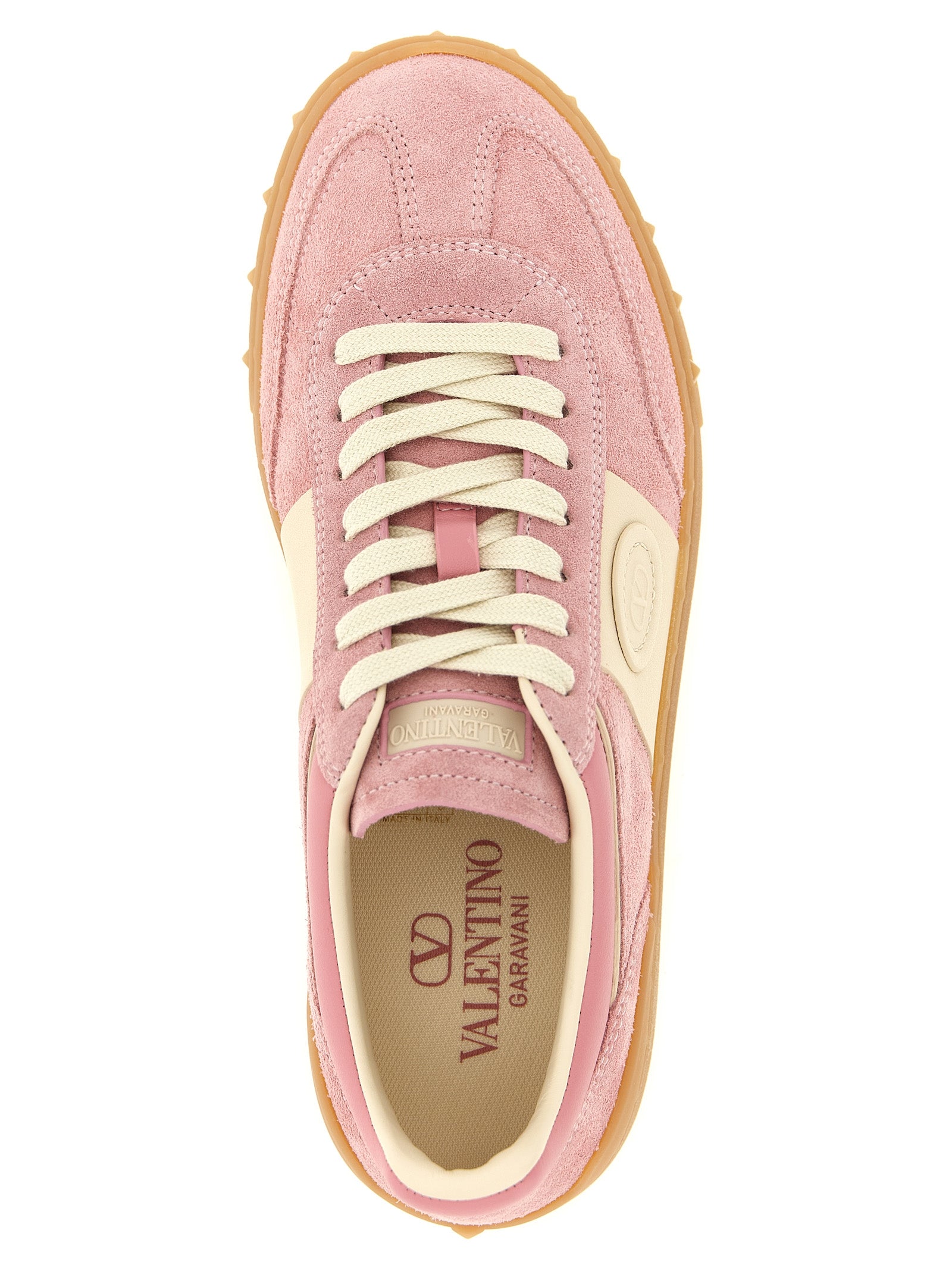 Valentino Garavani Mehrfarbige Kalbsleder-Sneaker mit niedrigem Schaft