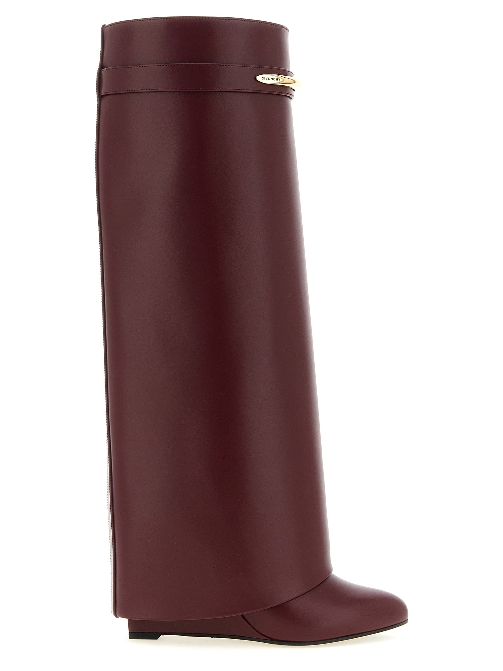 Givenchy Over-the-Knee-Stiefel aus bordeauxrotem Kalbsleder