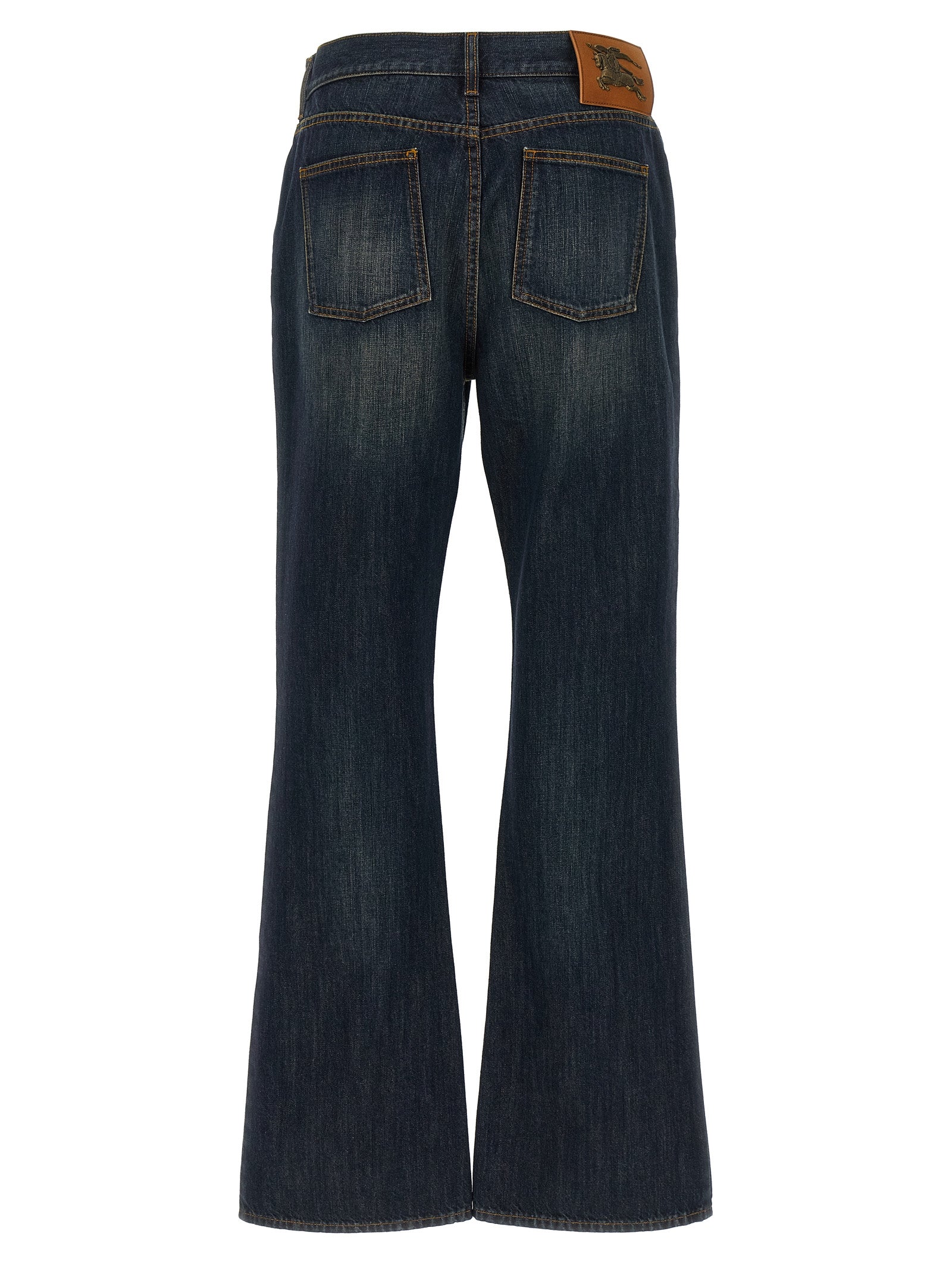 Burberry Blaue Baumwoll-Jeans mit ausgestelltem Bein