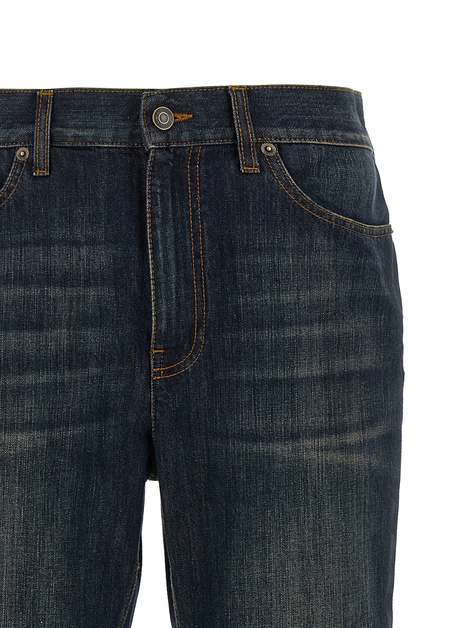 Burberry Blaue Baumwoll-Jeans mit ausgestelltem Bein