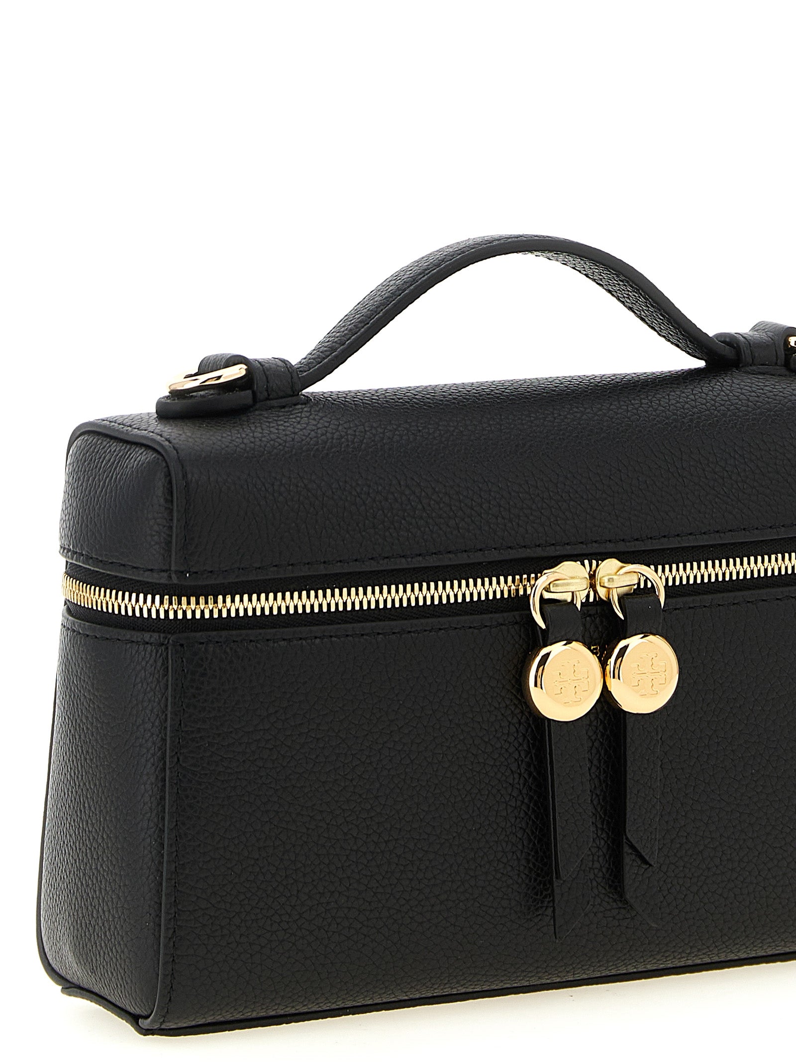 Tory Burch Schwarze Kalbsleder-Handtasche