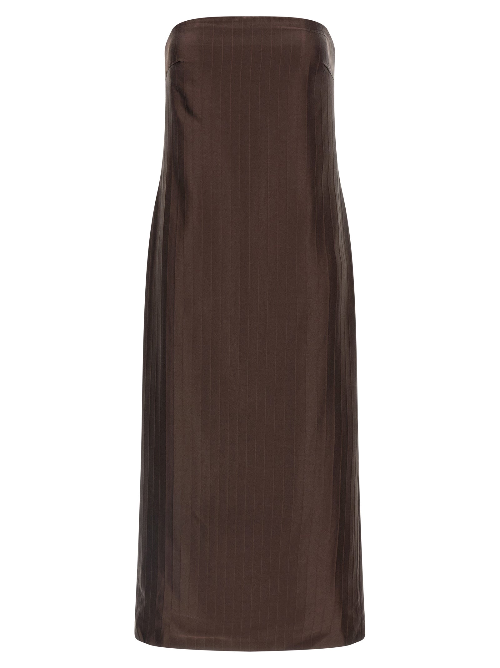 Loulou De Saison Braunes Midikleid aus Viskose
