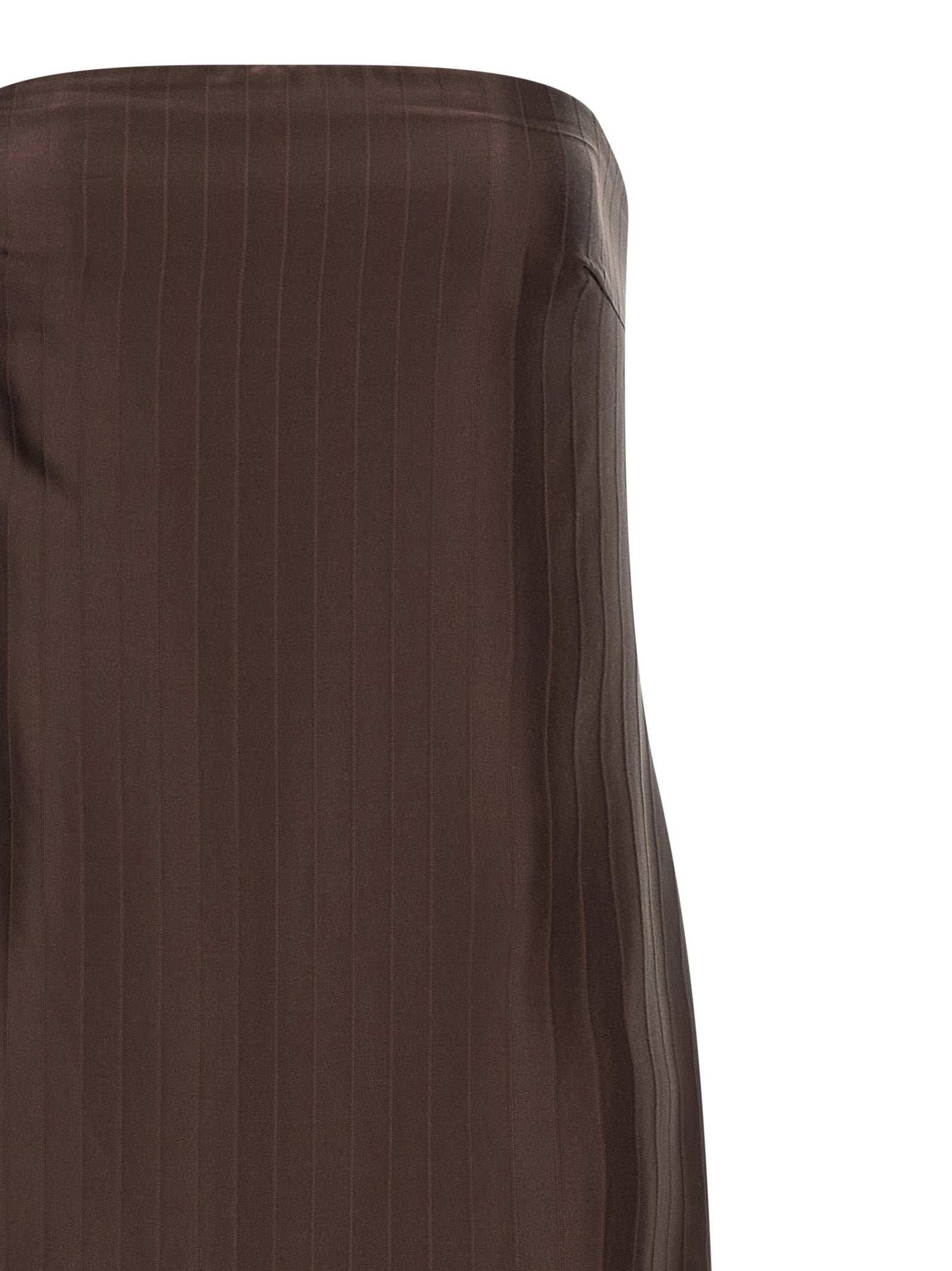 Loulou De Saison Braunes Midikleid aus Viskose