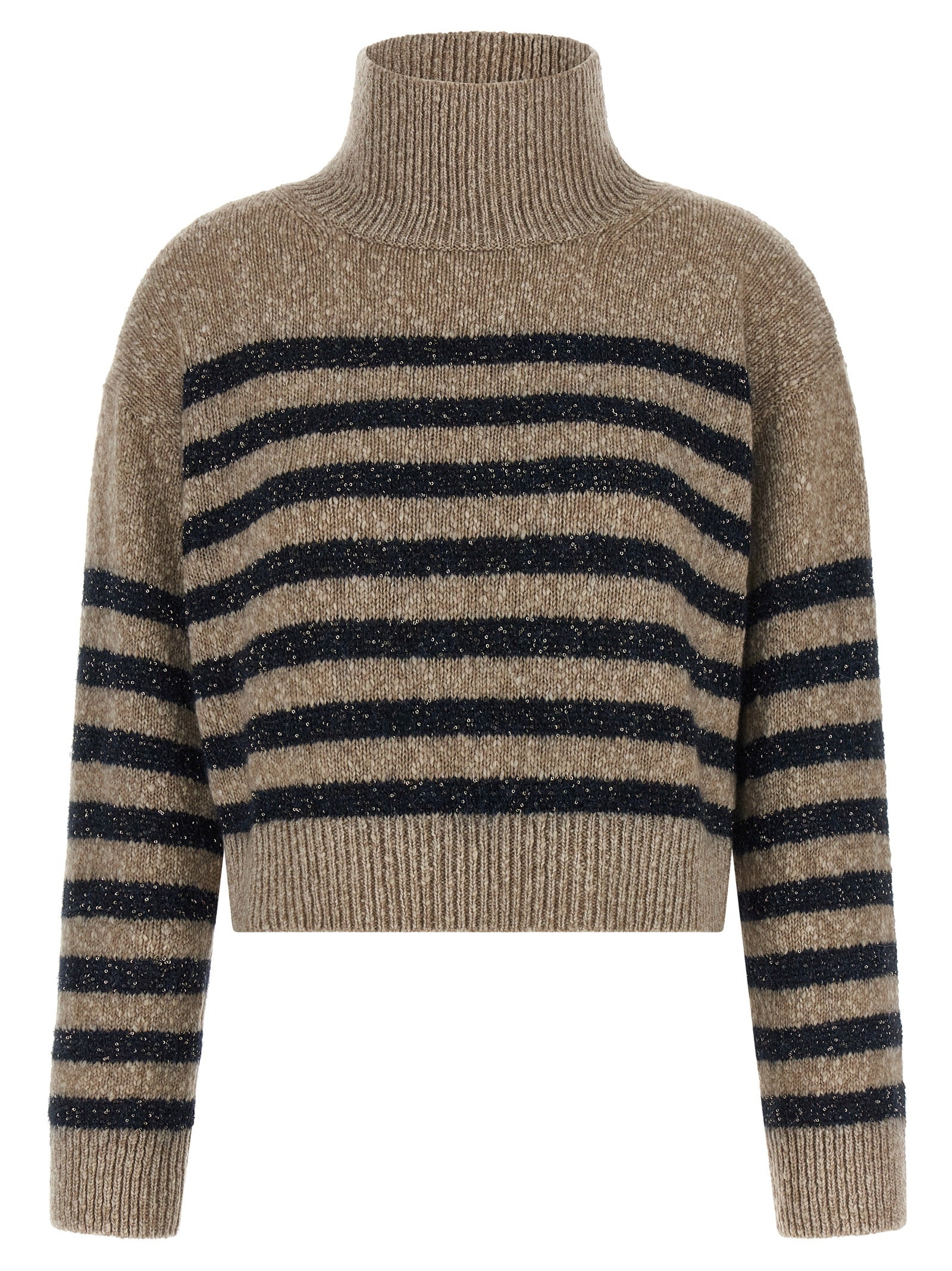 Brunello Cucinelli Mehrfarbige Wollstrickjacke