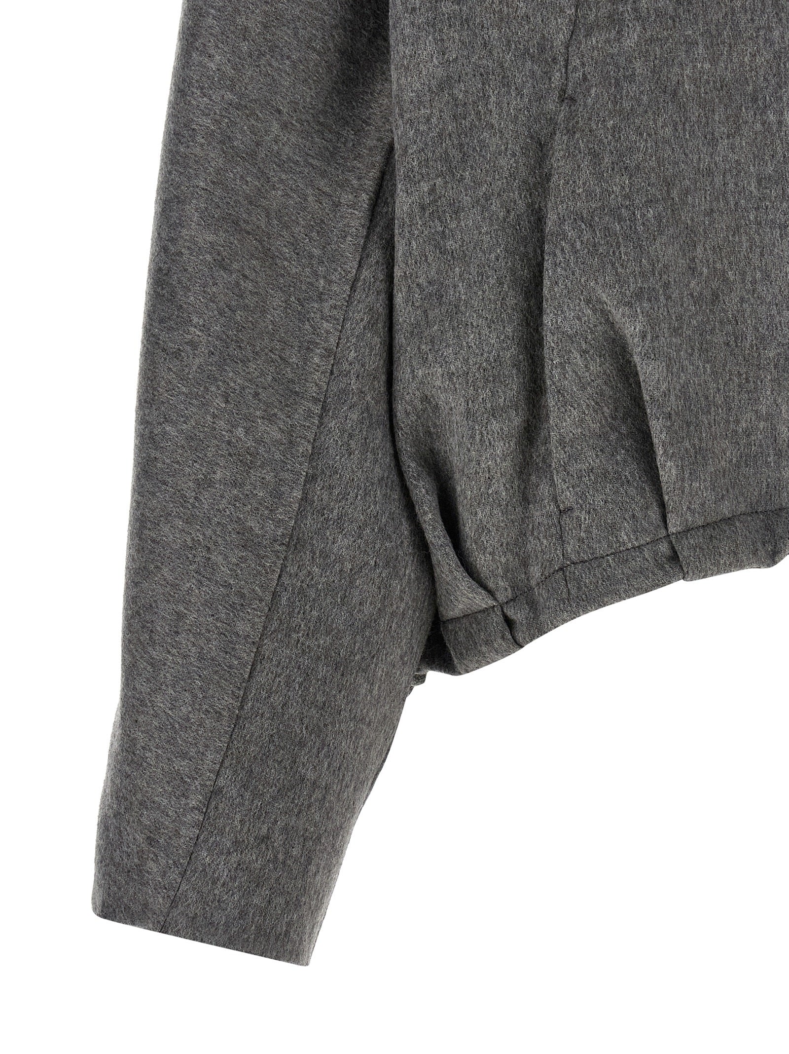 Brunello Cucinelli Grauer Virgin Wool Maxikleid