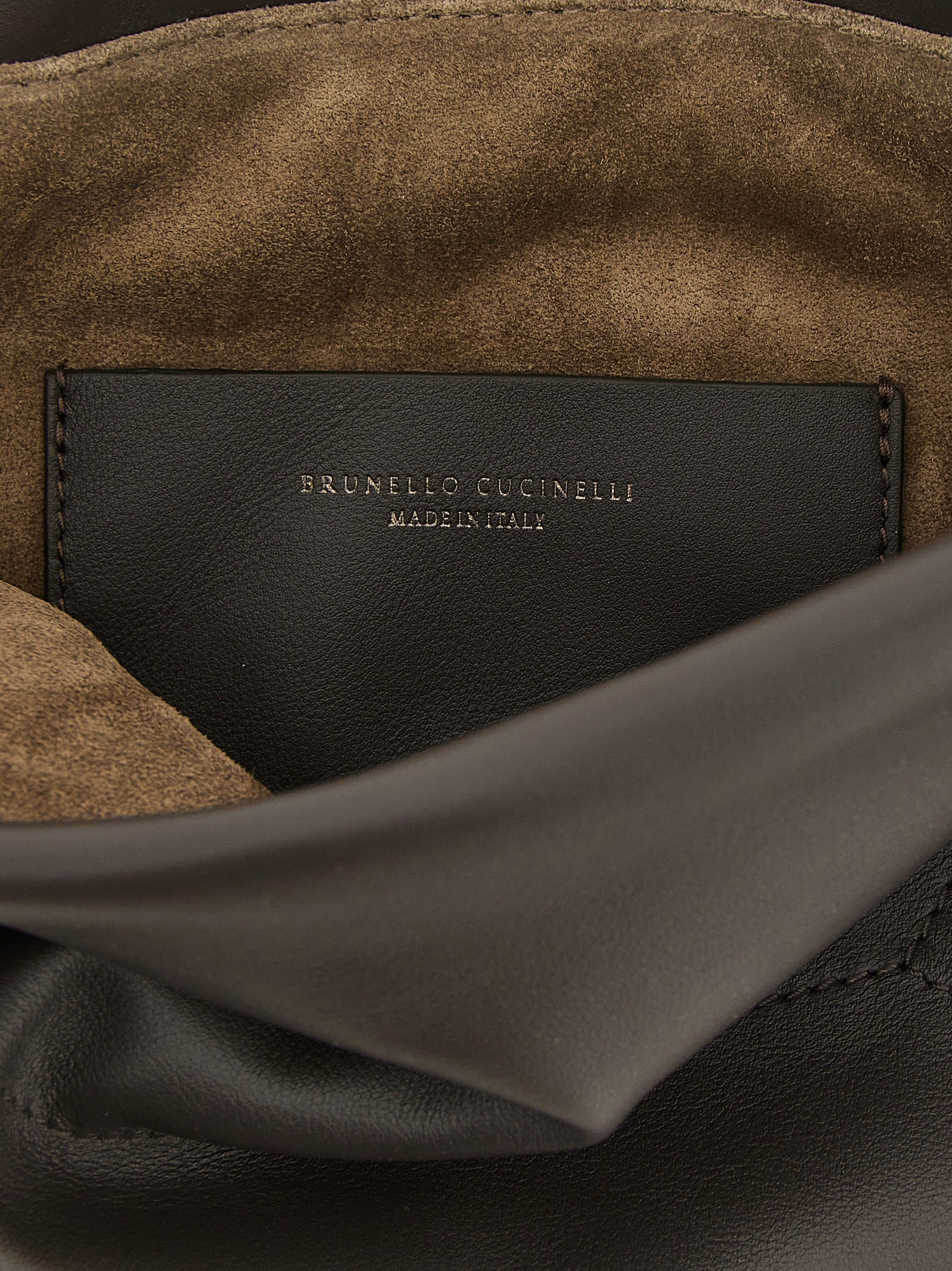 Brunello Cucinelli Braune Kalbsleder-Clutch