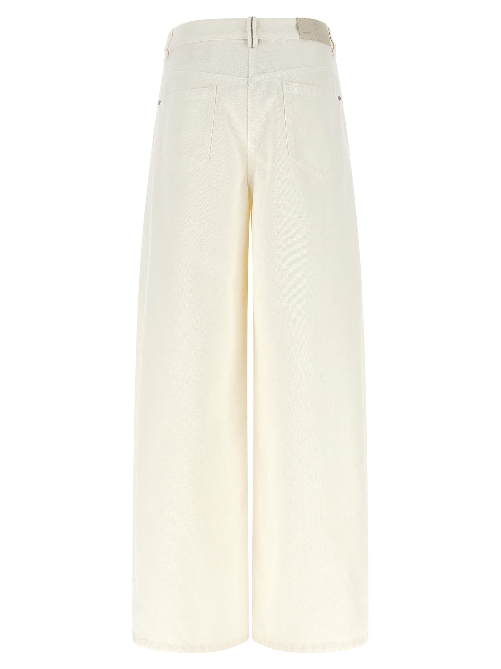 Brunello Cucinelli Weiße Baumwolljeans im Relaxed Fit