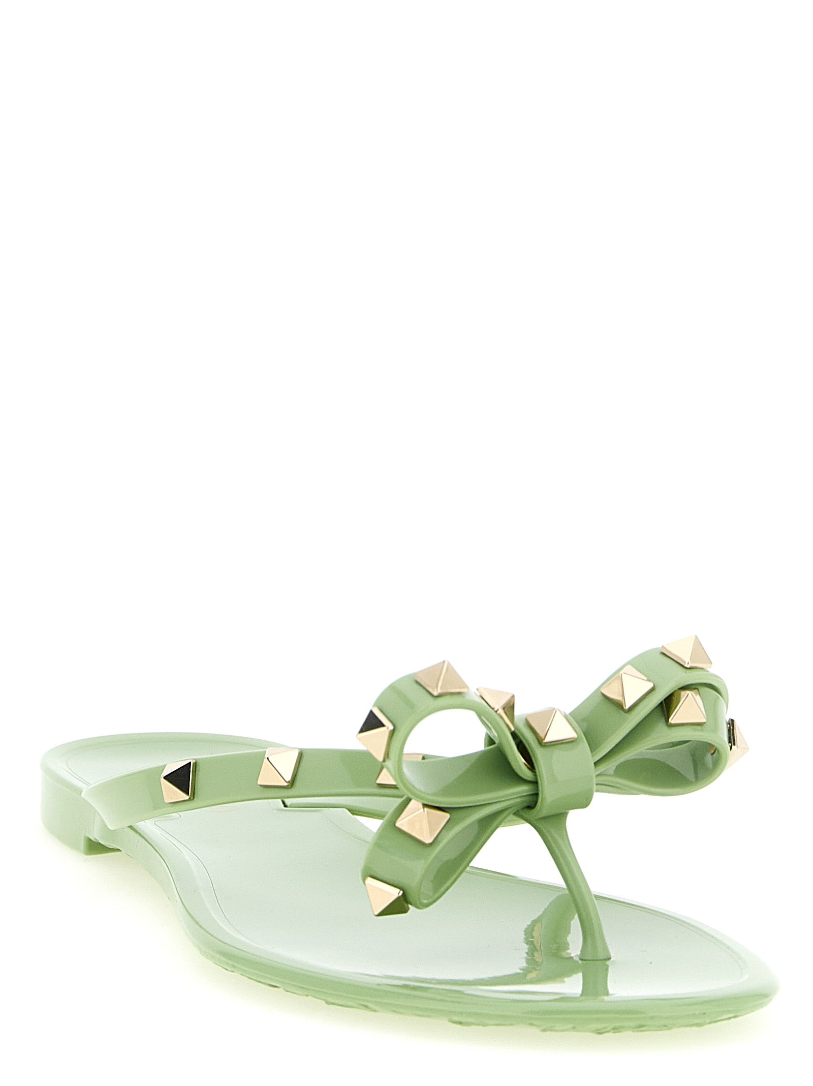 Valentino Garavani Zweifarbige Polyvinyl-Slipper