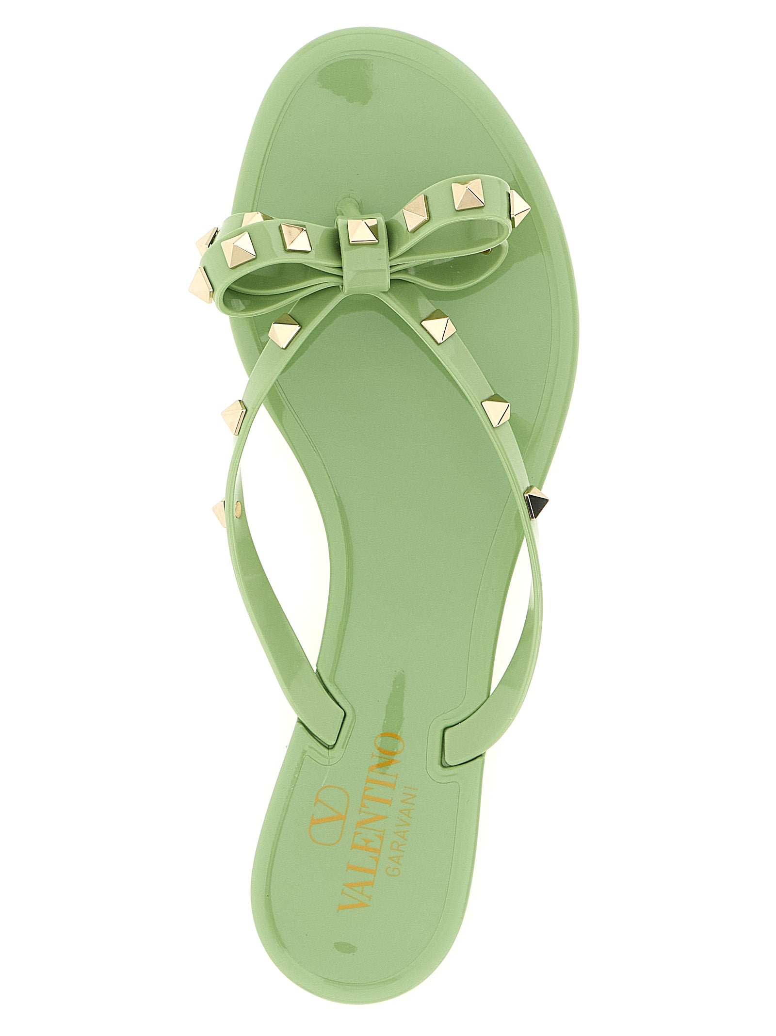 Valentino Garavani Zweifarbige Polyvinyl-Slipper