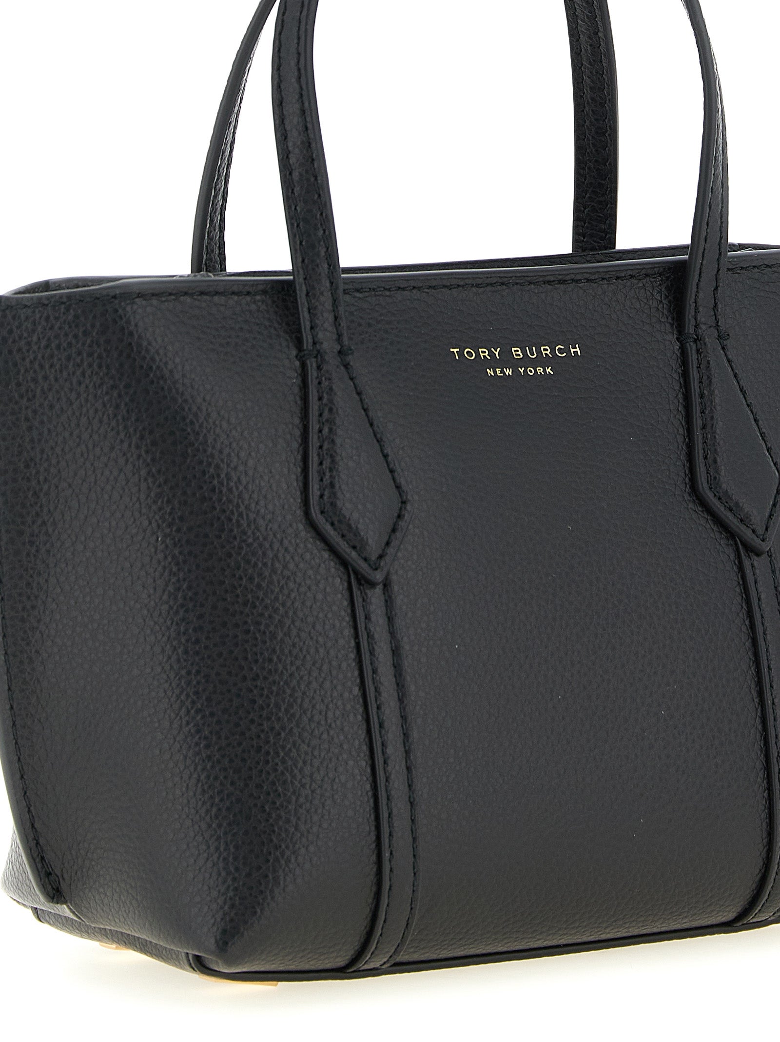 Tory Burch Schwarze Kalbsleder-Handtasche