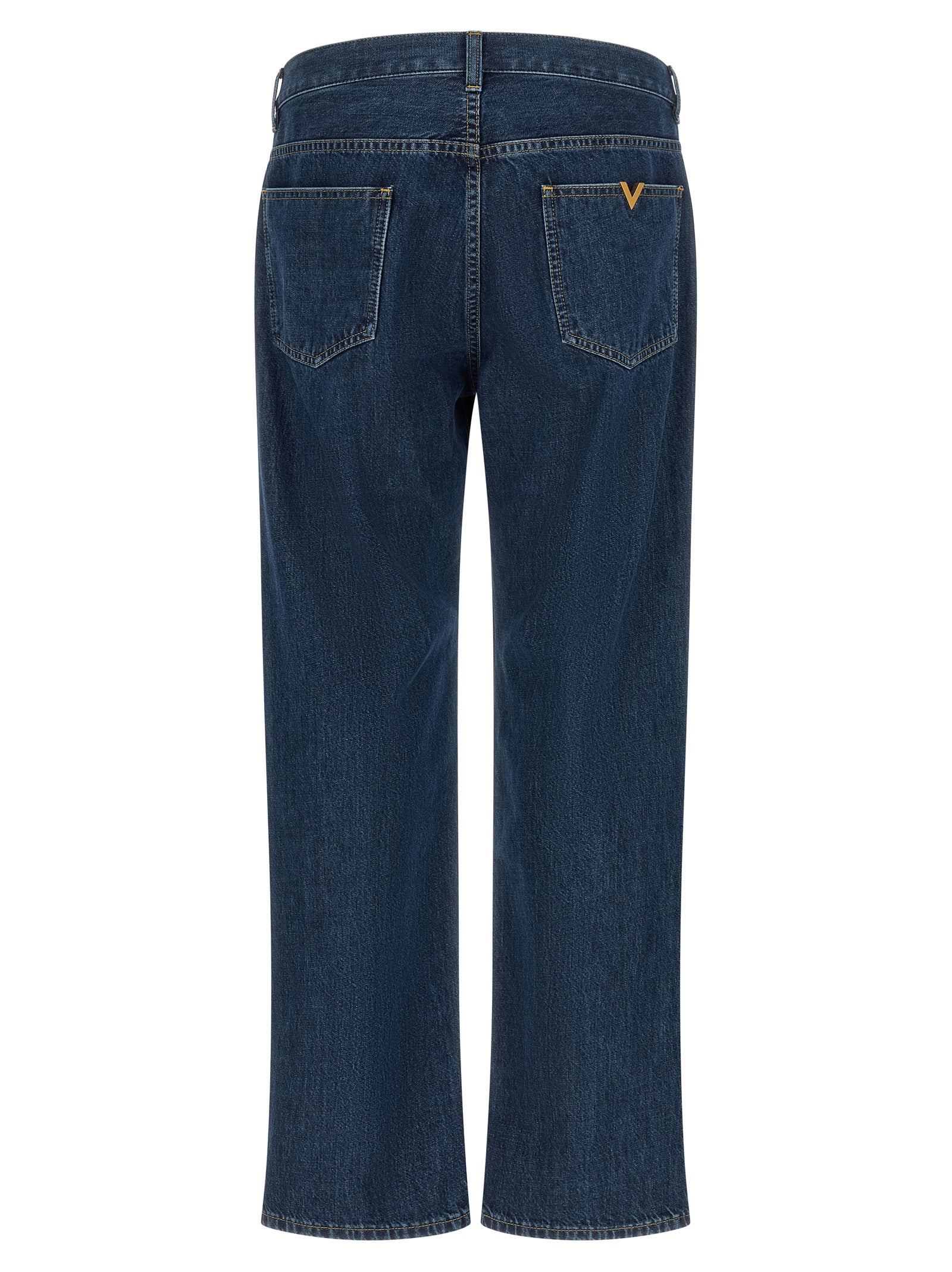 Valentino Garavani Blaue Jeans aus Baumwolle im geraden Schnitt