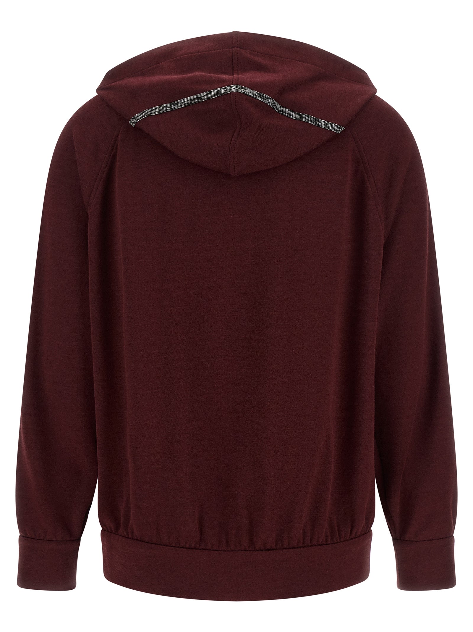 Brunello Cucinelli Sweatshirt aus Baumwolle in Bordeaux