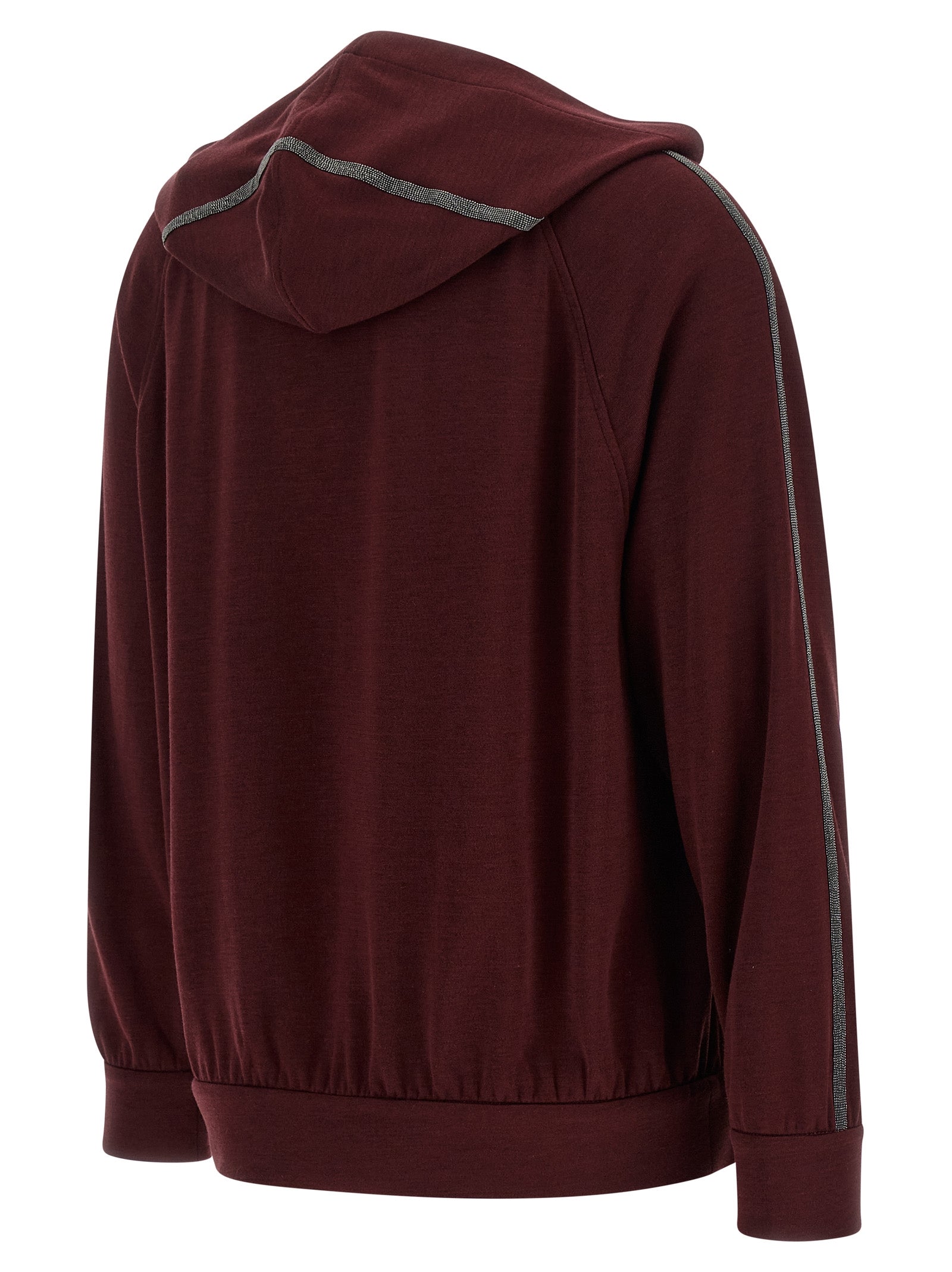 Brunello Cucinelli Sweatshirt aus Baumwolle in Bordeaux