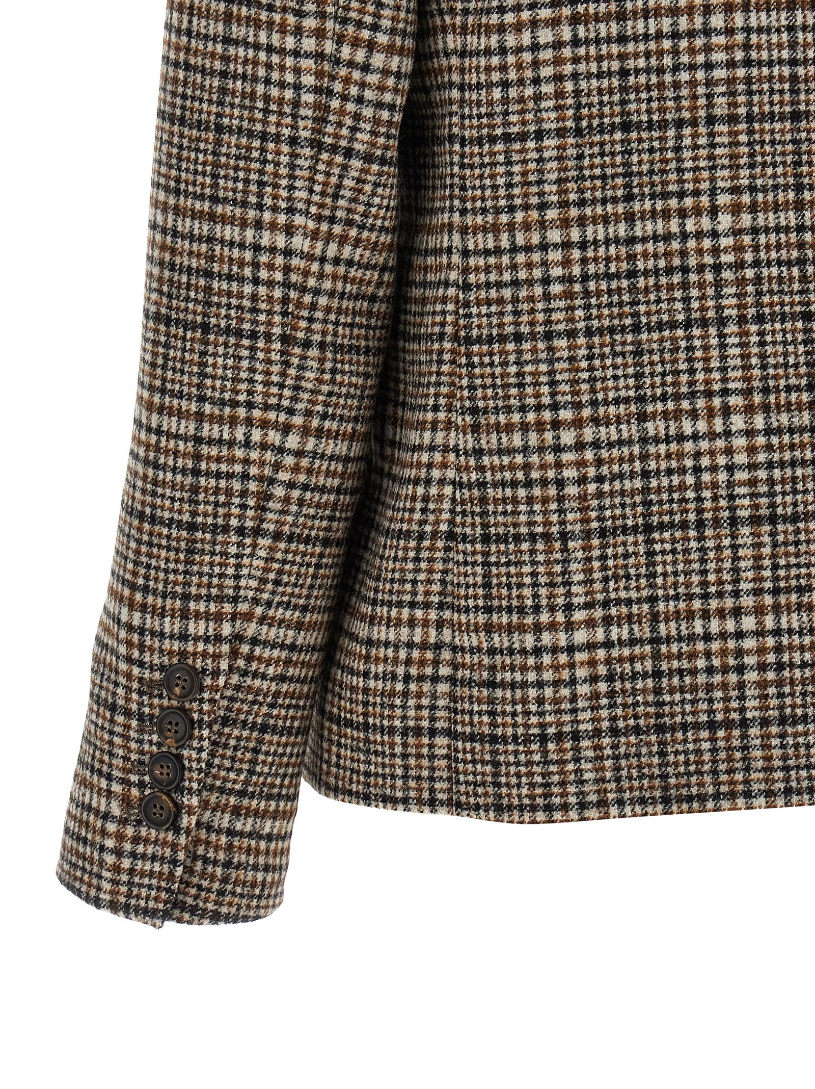 Brunello Cucinelli Beige Alpaka Leder Blazer