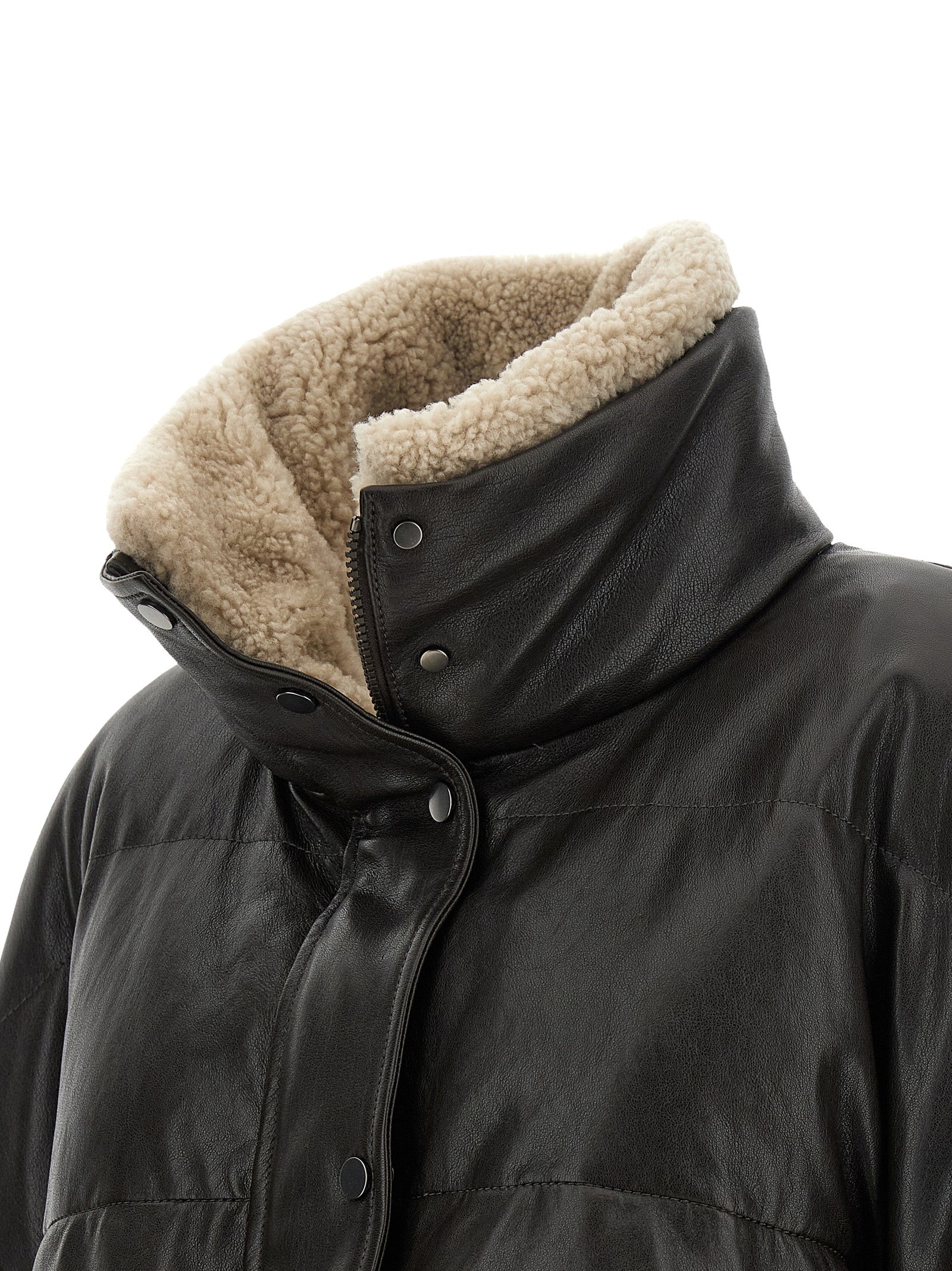 Brunello Cucinelli Braune Lammlederjacke