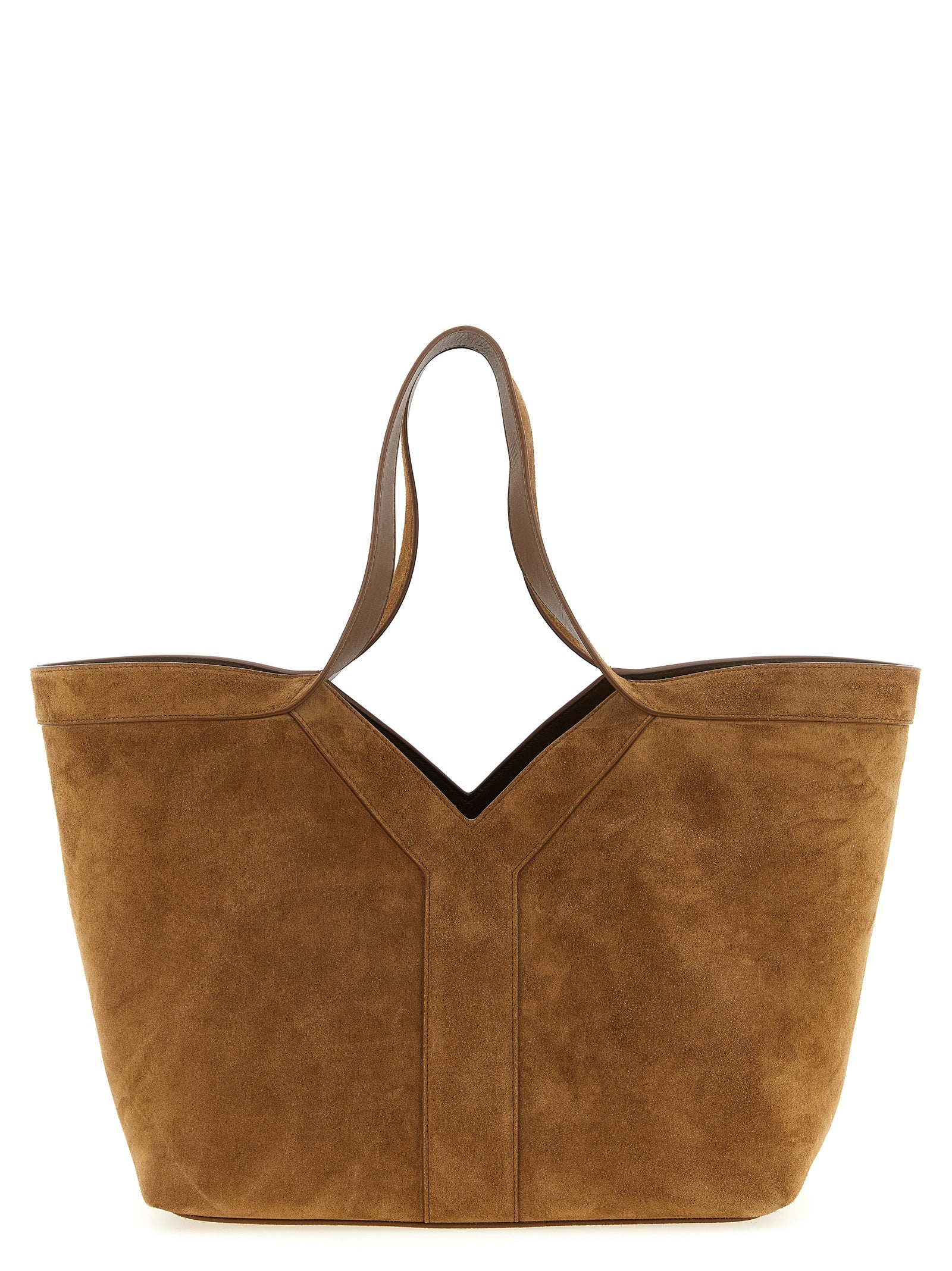 Saint Laurent Braune Kalbsleder-Tote Bag