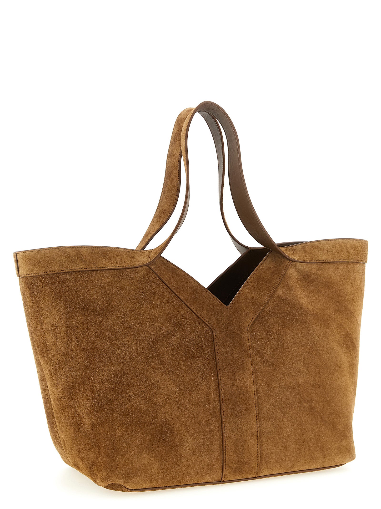 Saint Laurent Braune Kalbsleder-Tote Bag