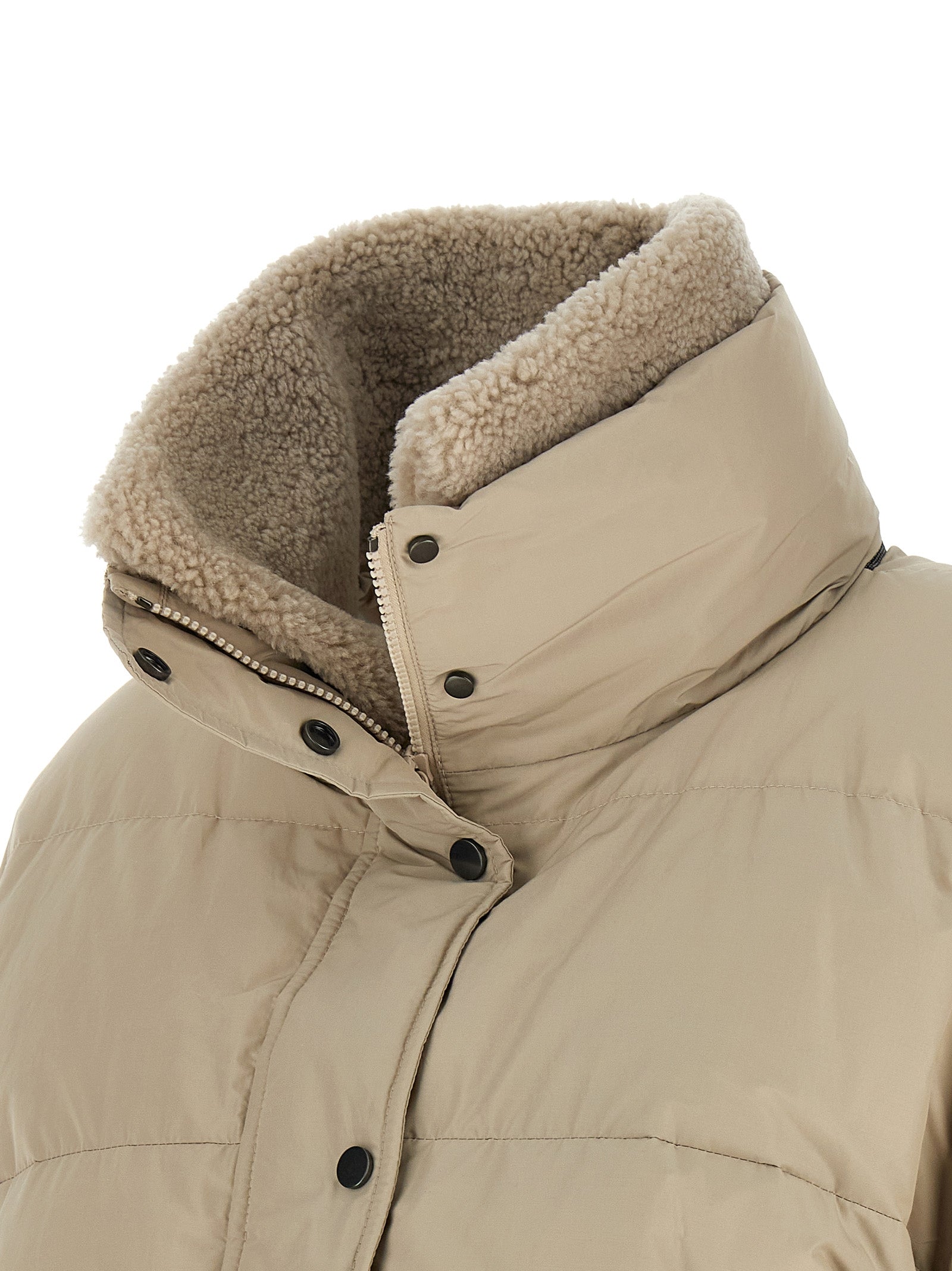 Brunello Cucinelli Beige Baumwolljacke in voller Länge