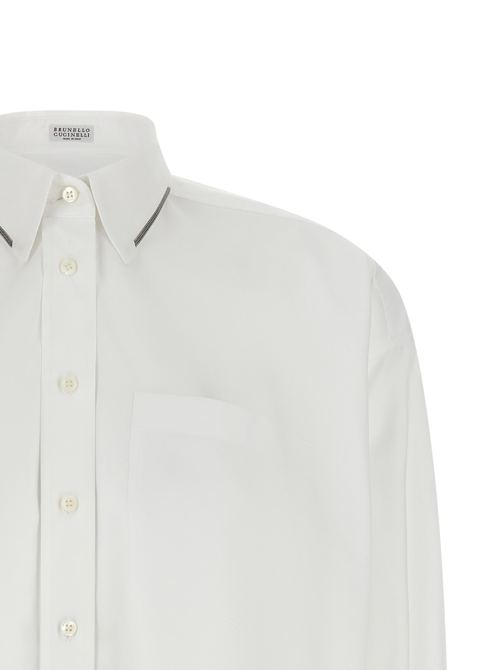 Brunello Cucinelli Weiße Baumwollbluse