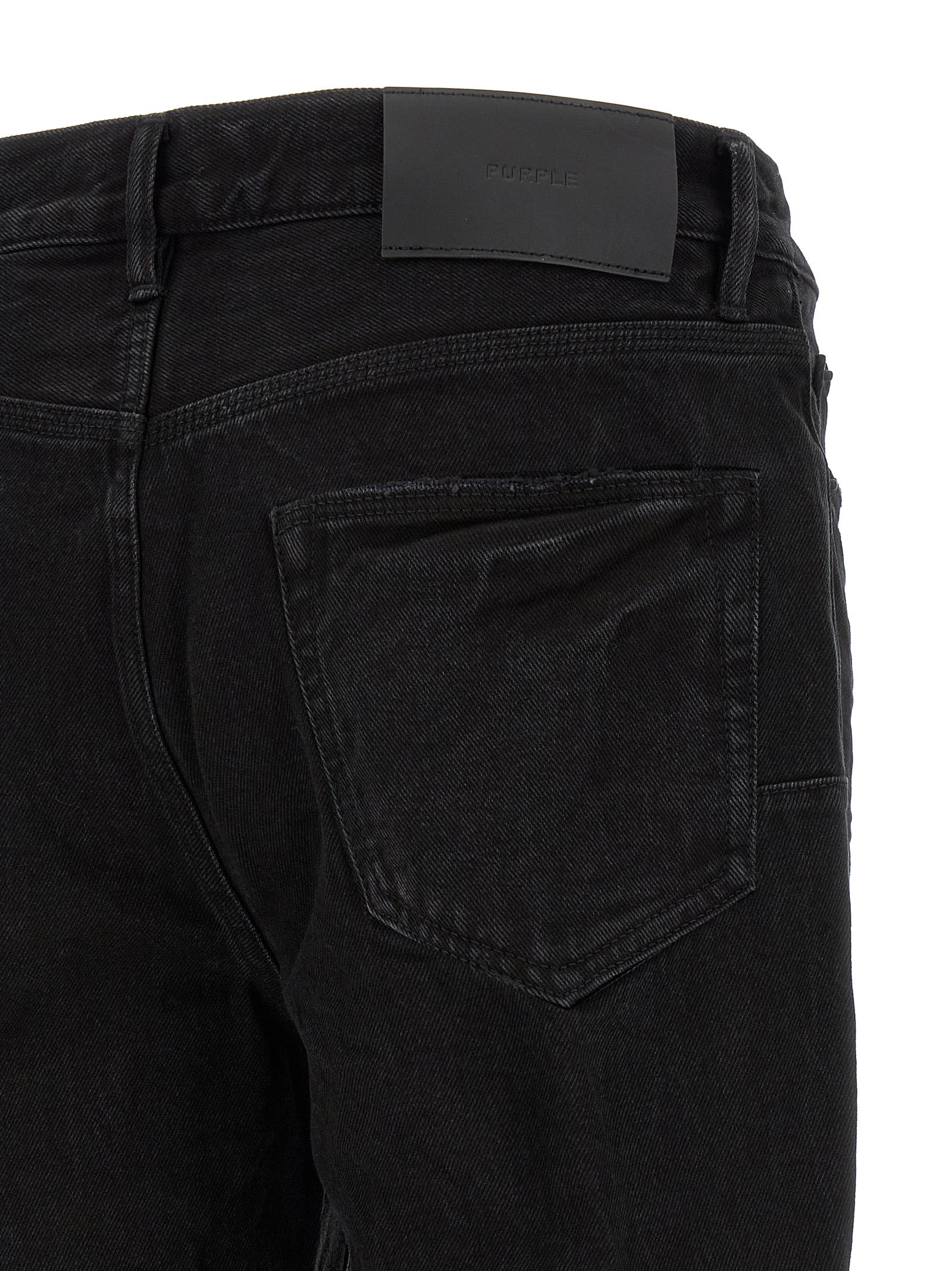 PURPLE Schwarze Baumwoll-Schlagjeans