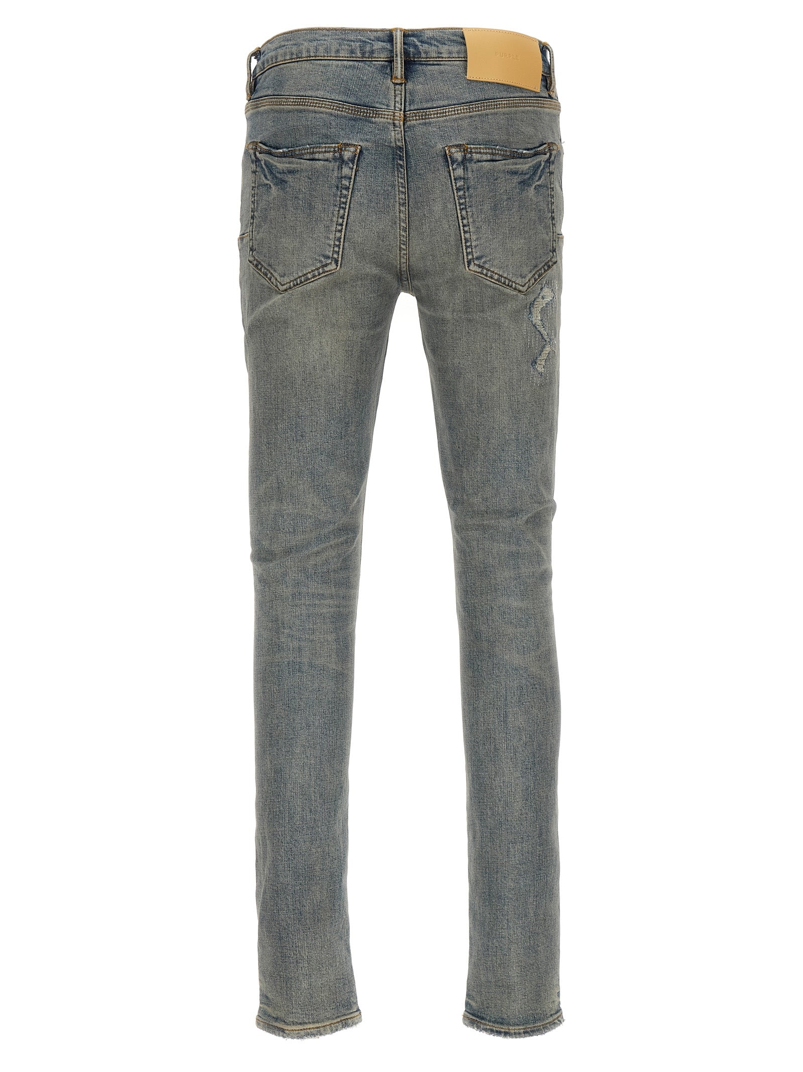 PURPLE Blaue Baumwoll-Jeans im Slim Fit