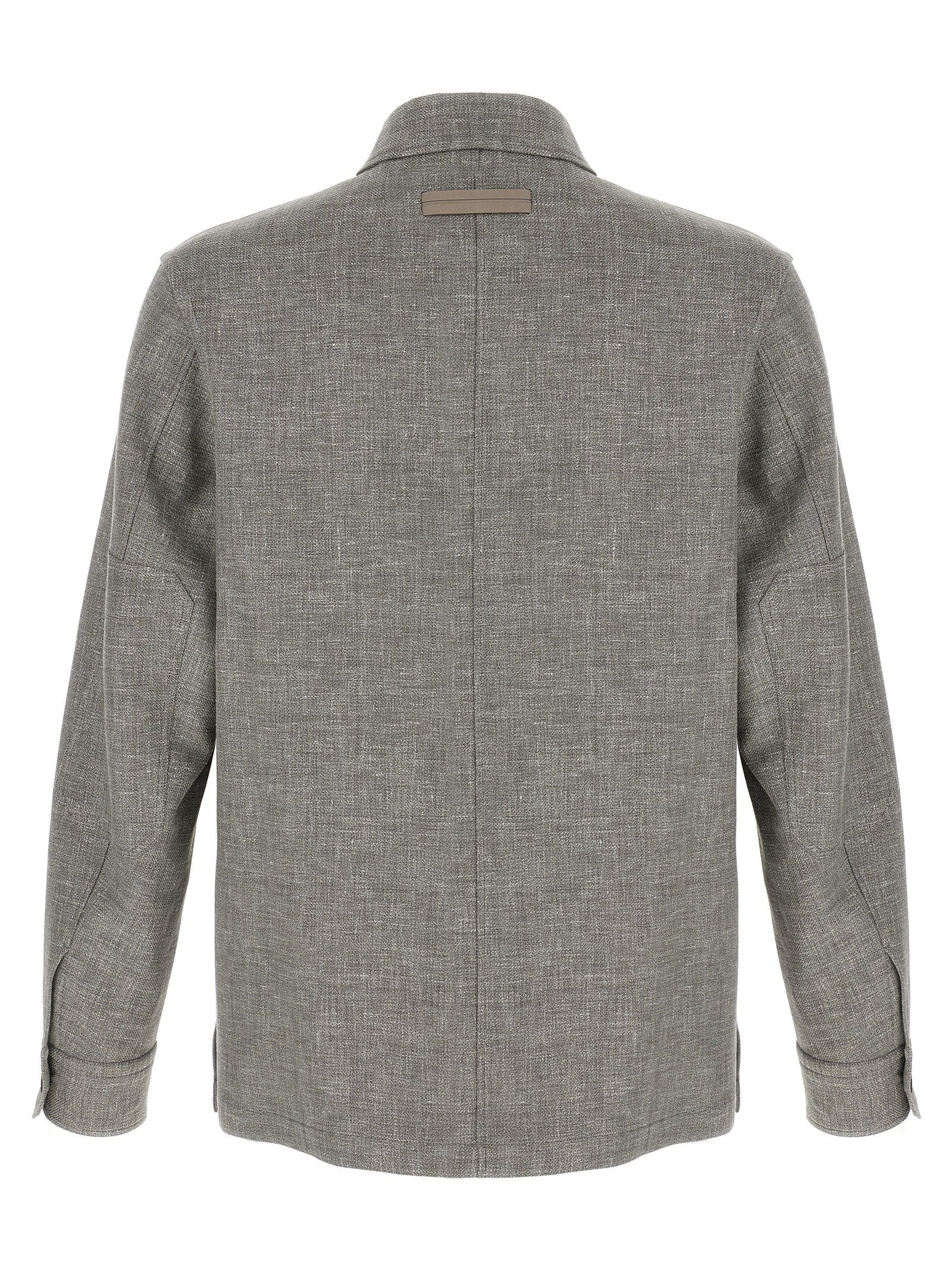 ZEGNA Bicolor Leinenbluse