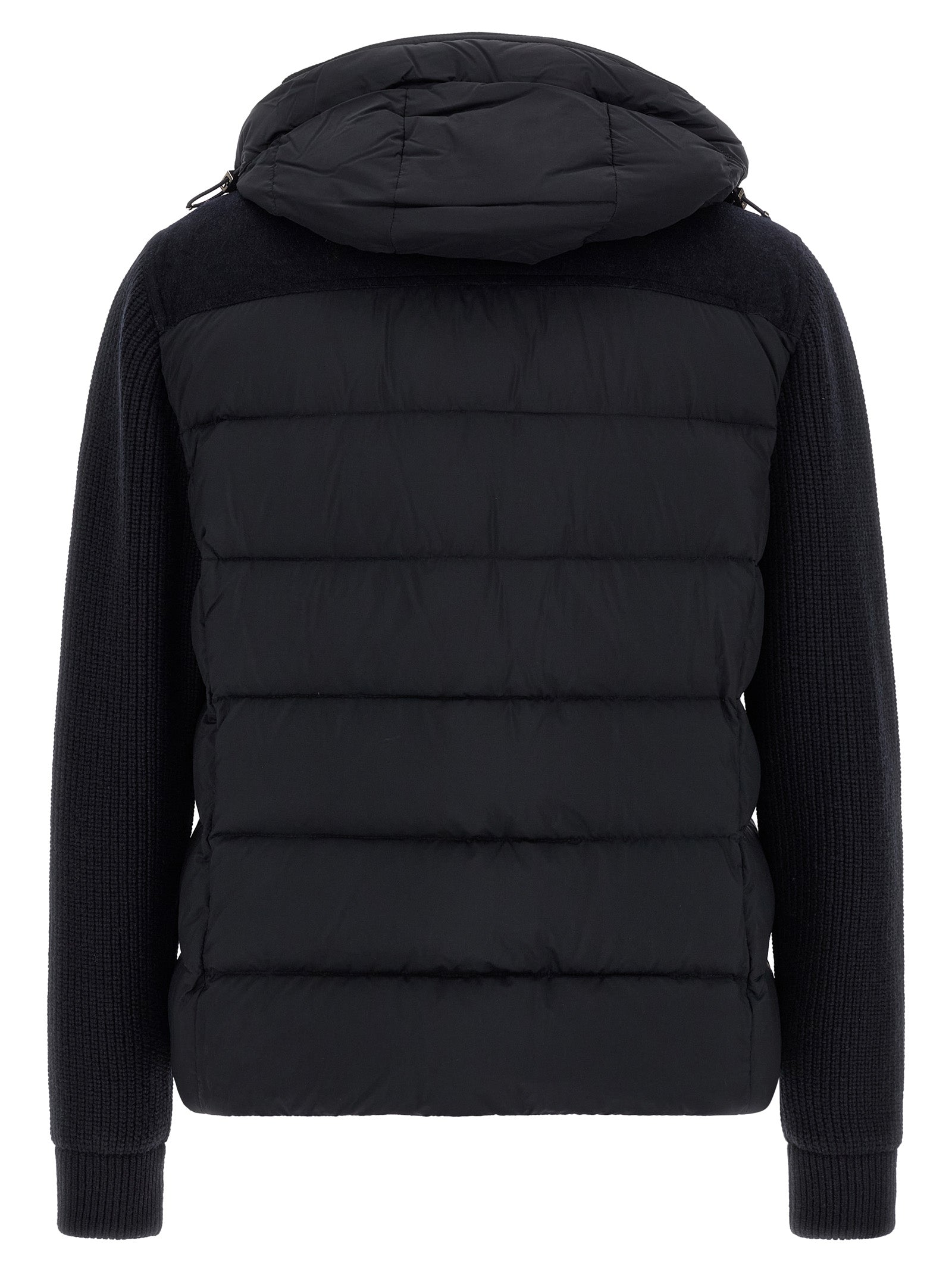 MooRER Blaue Wolljacke in voller Länge
