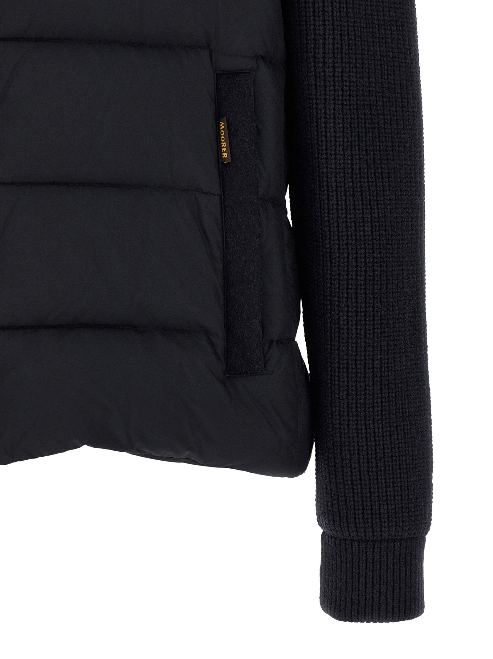 MooRER Blaue Wolljacke in voller Länge