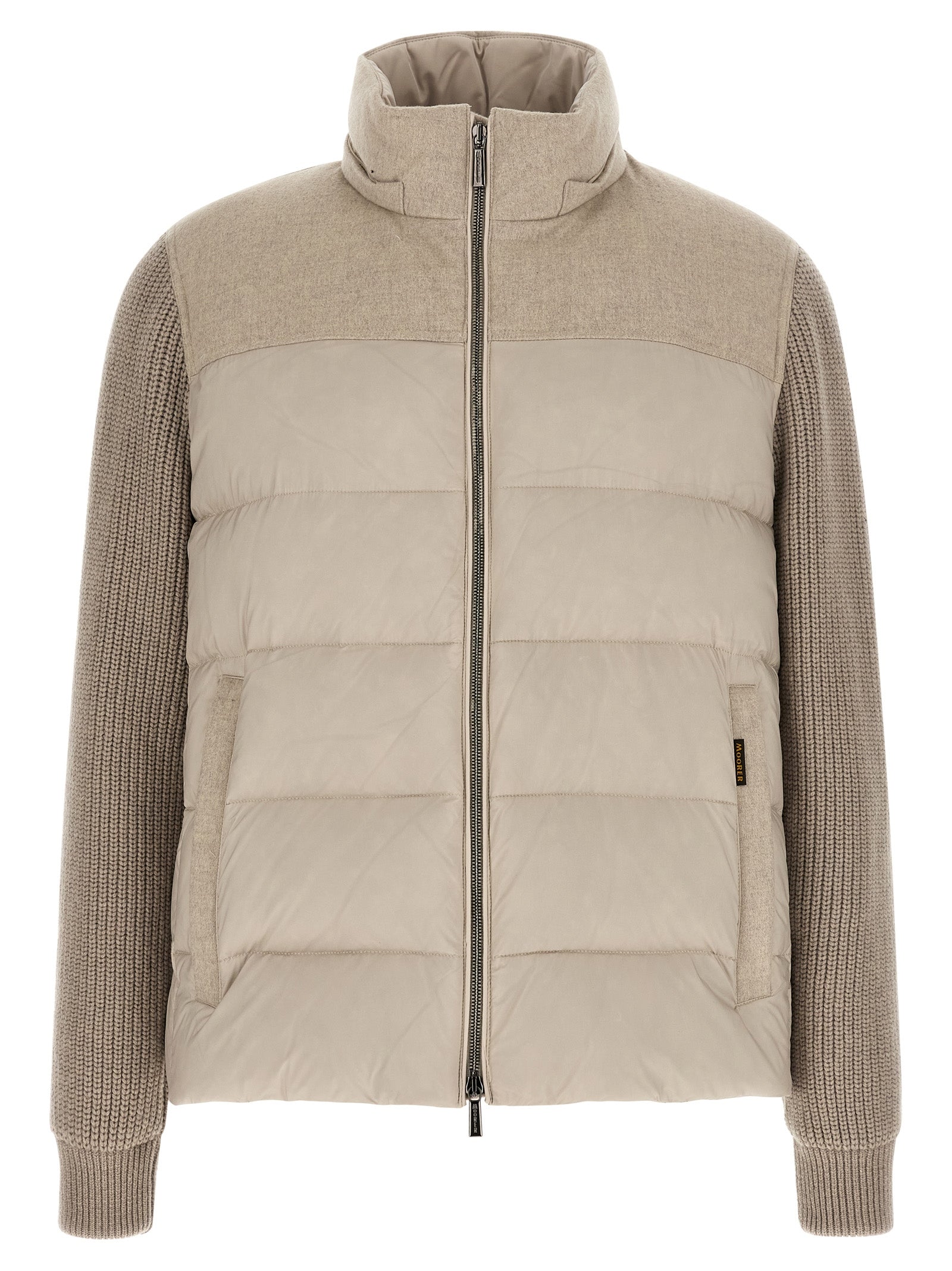 MooRER Beige Wollmantel Lang