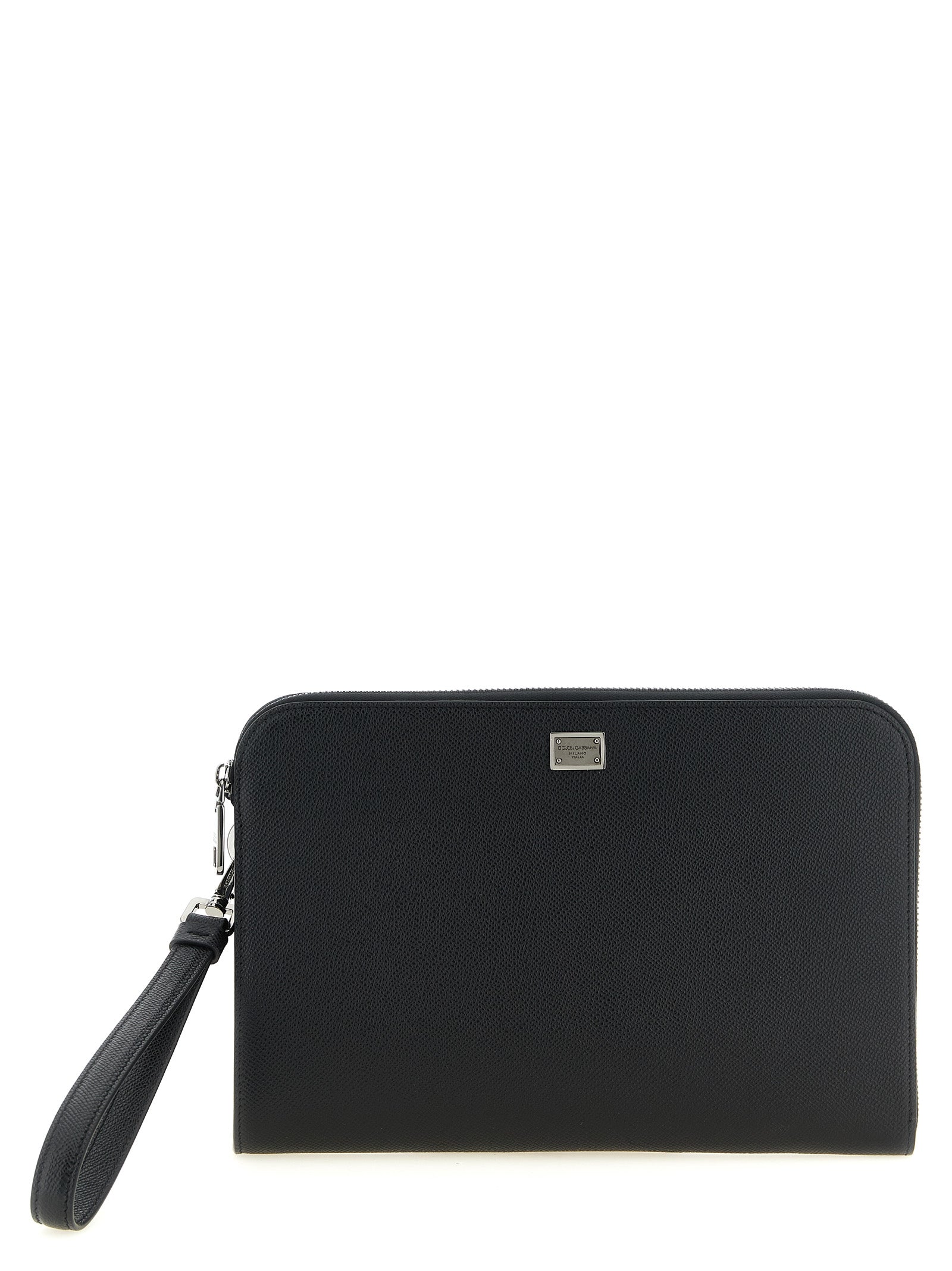 Dolce & Gabbana Schwarze Kalbsleder-Clutch