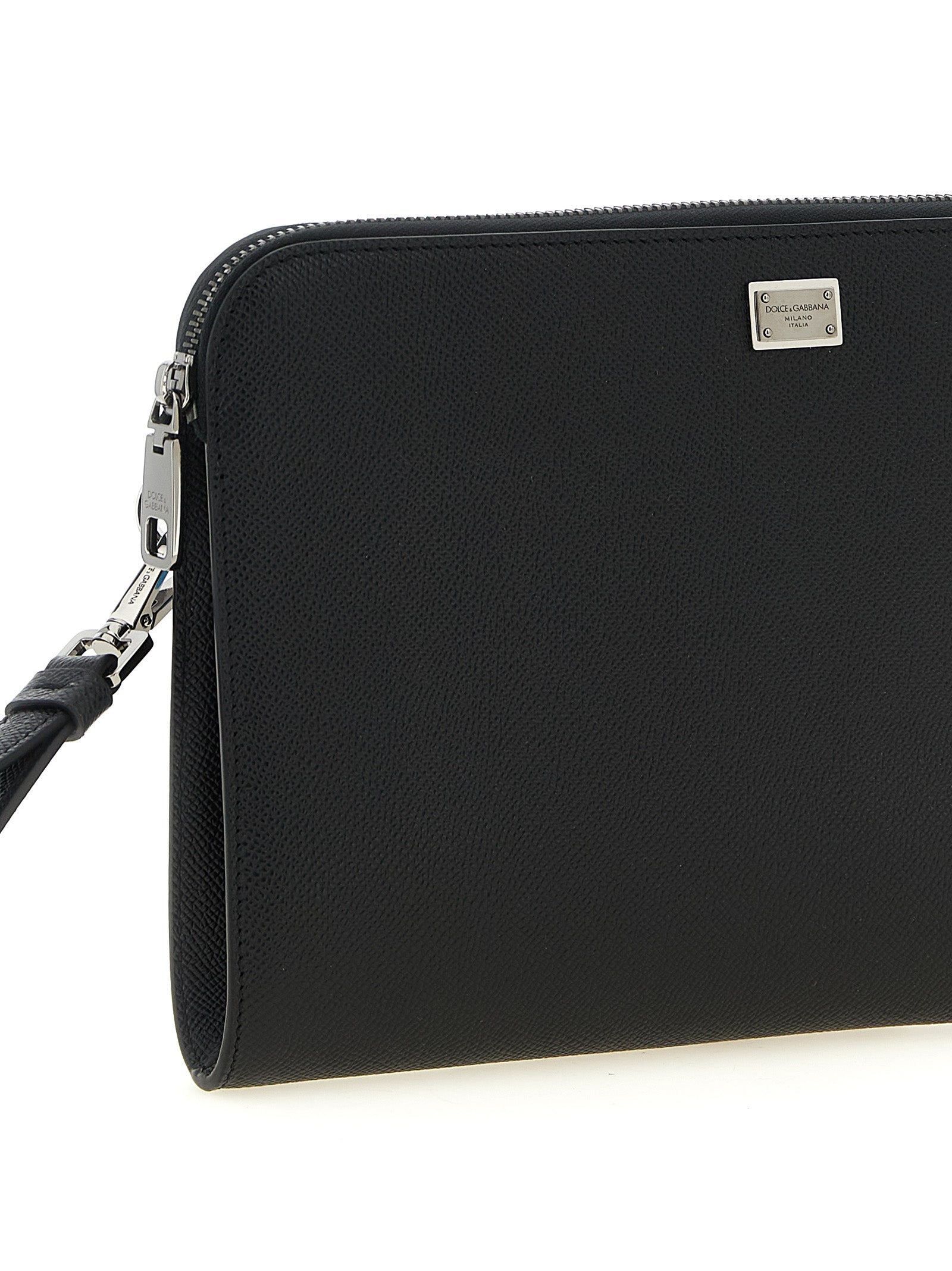 Dolce & Gabbana Schwarze Kalbsleder-Clutch