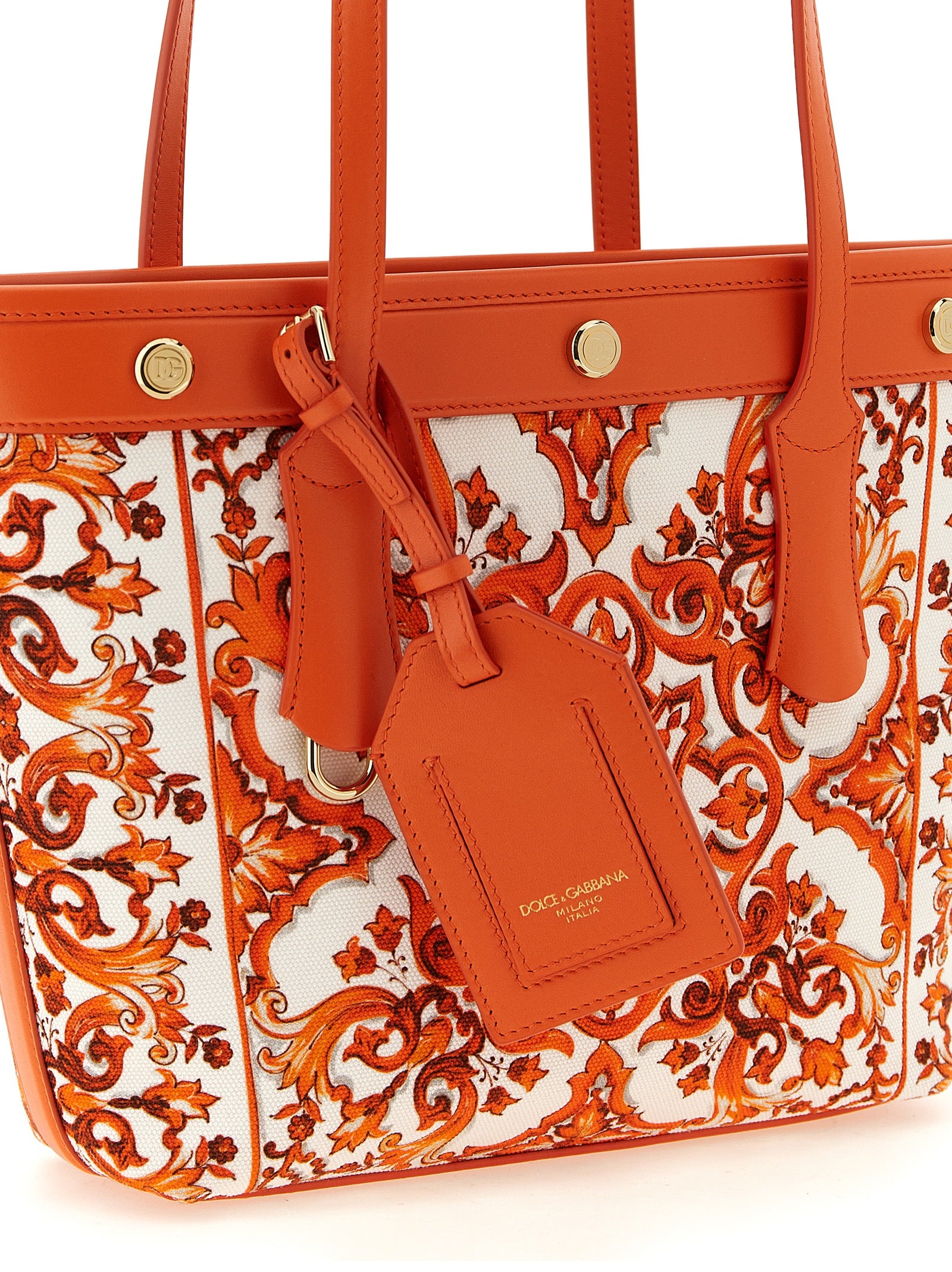 Dolce & Gabbana Orange Baumwolltasche