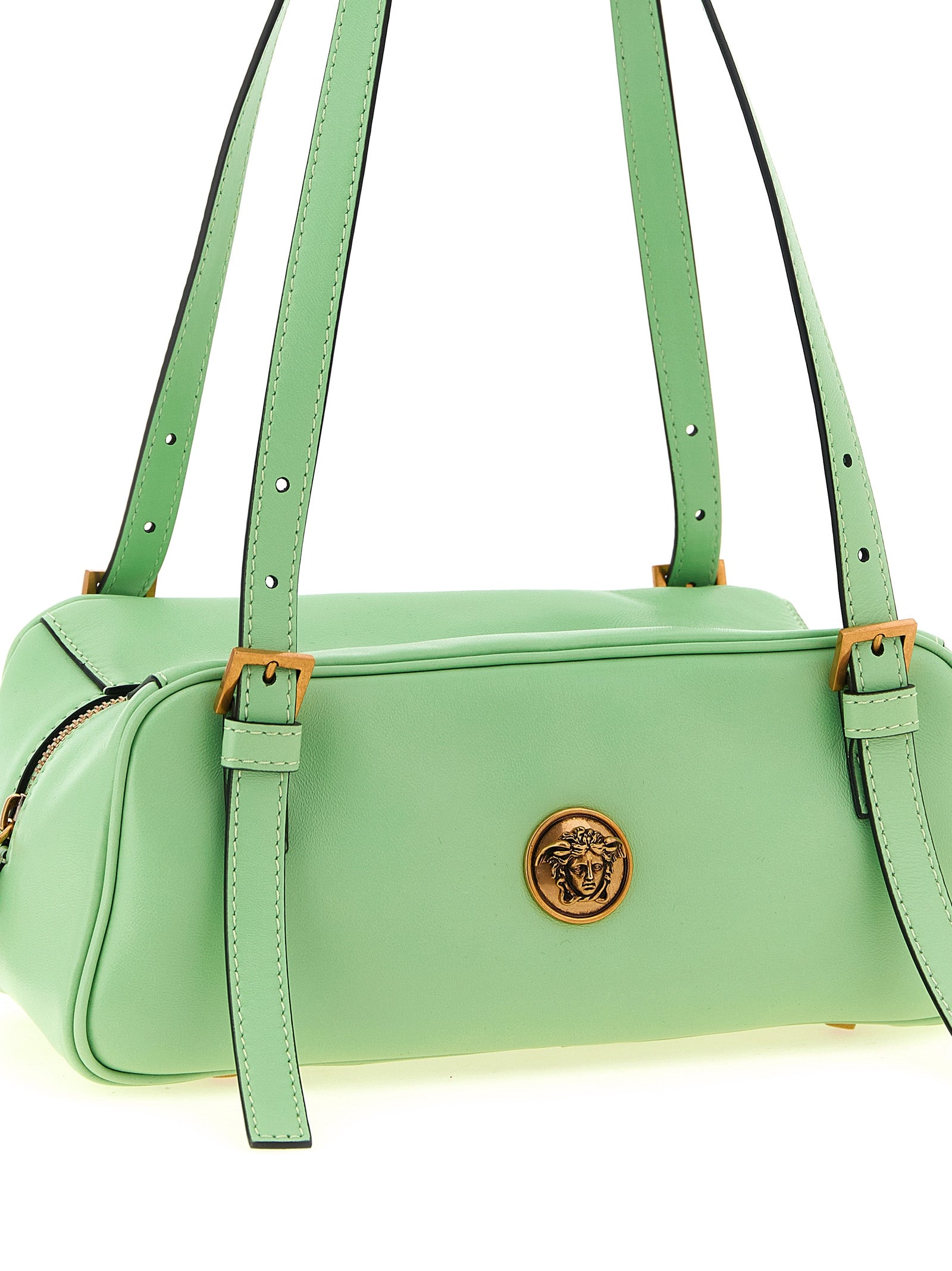 Versace Schultertasche aus zweifarbigem Lammleder