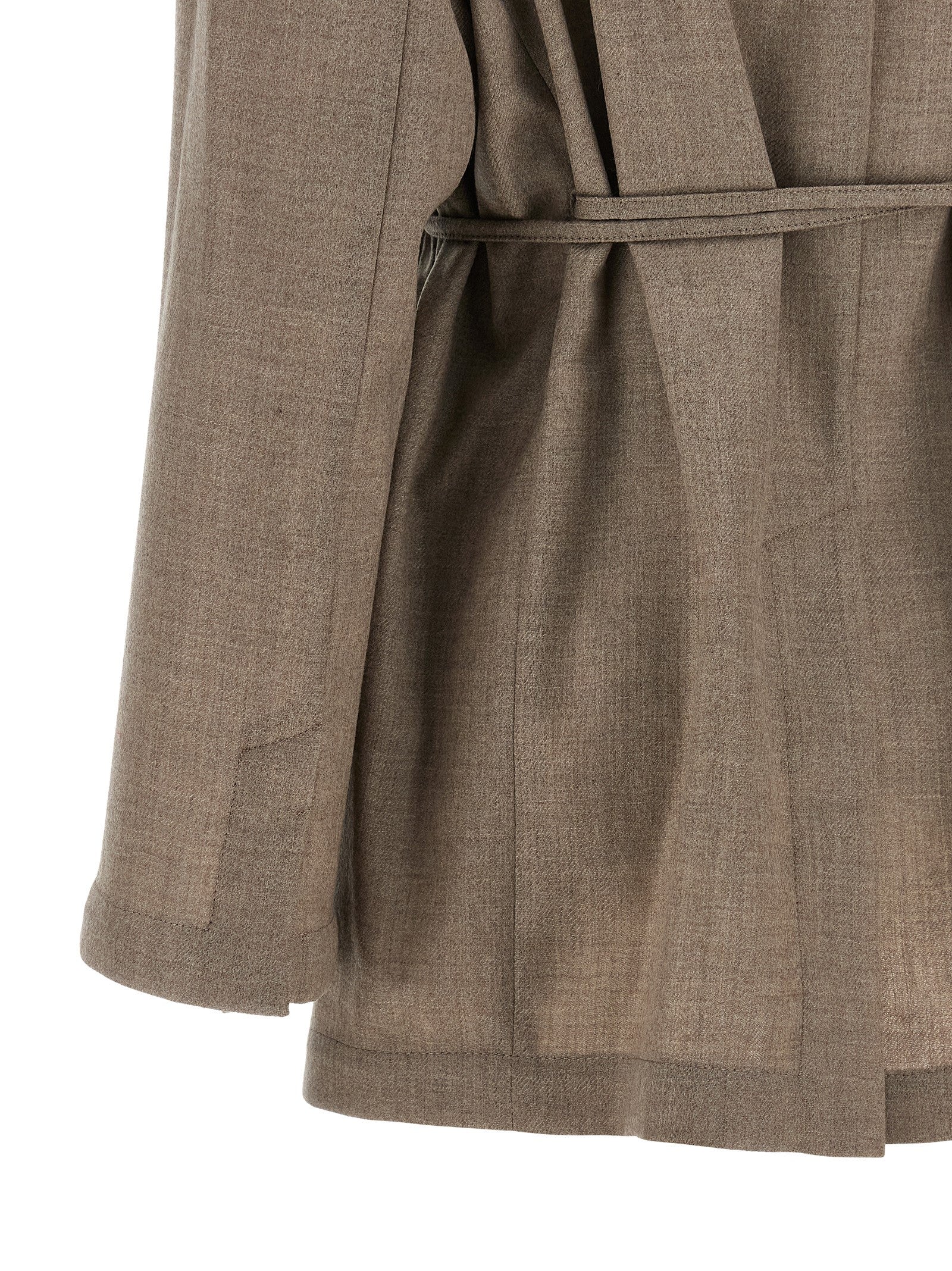 Brunello Cucinelli Mantel aus reiner Schurwolle in Beige