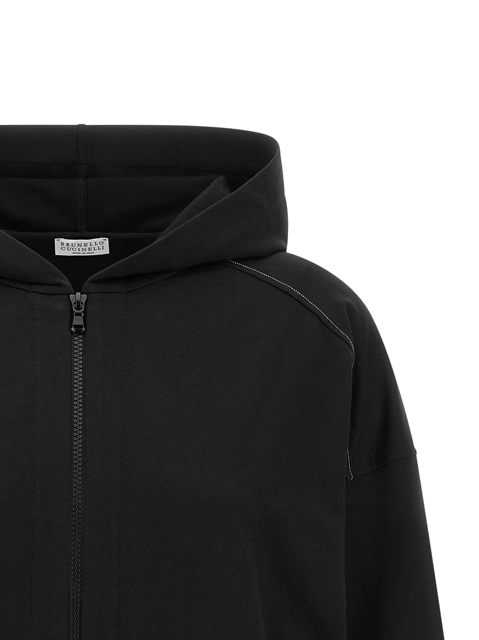 Brunello Cucinelli Schwarzer Baumwoll-Sweatshirt