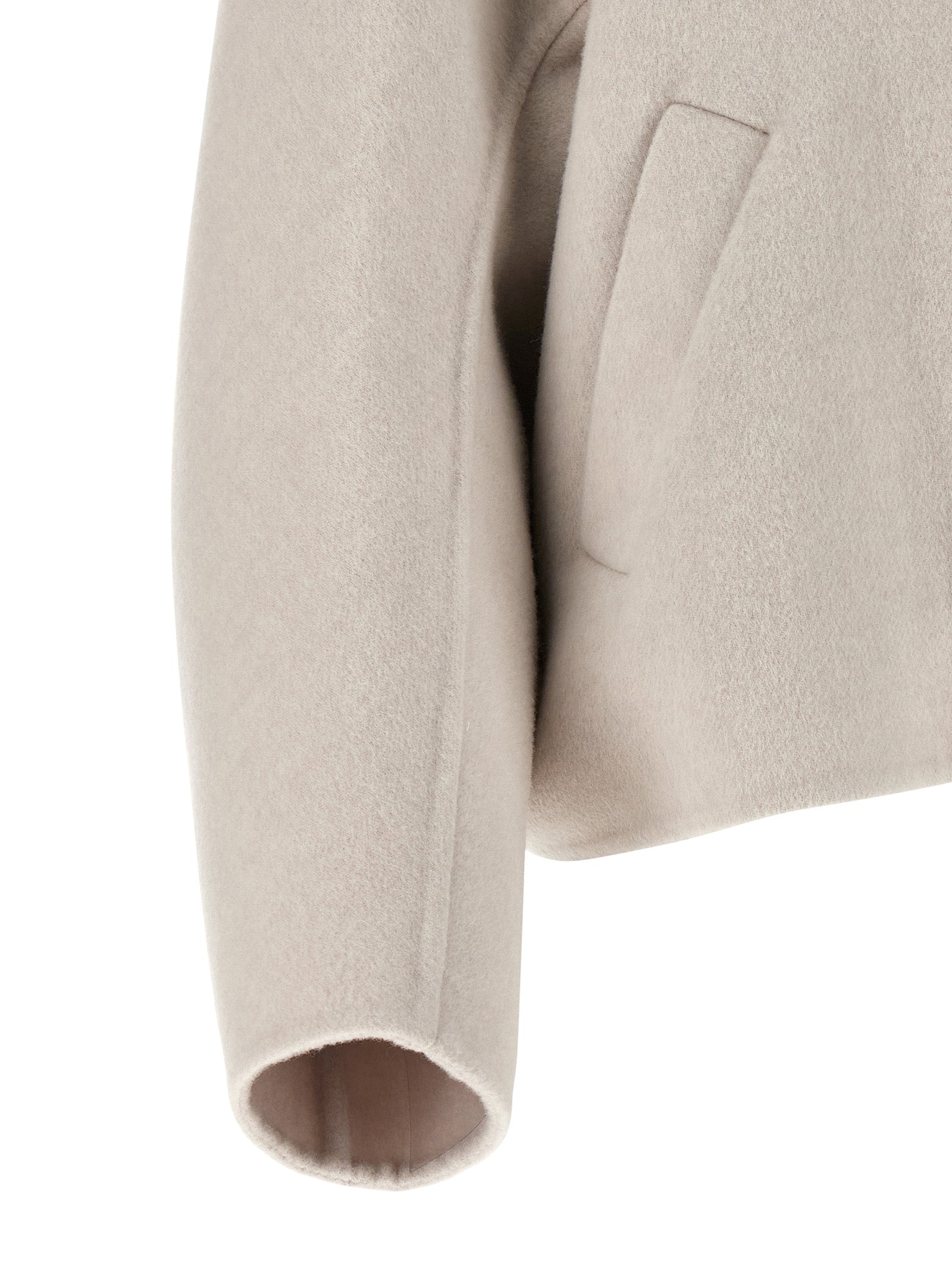 Brunello Cucinelli Grauer Wollmantel aus reiner Schurwolle