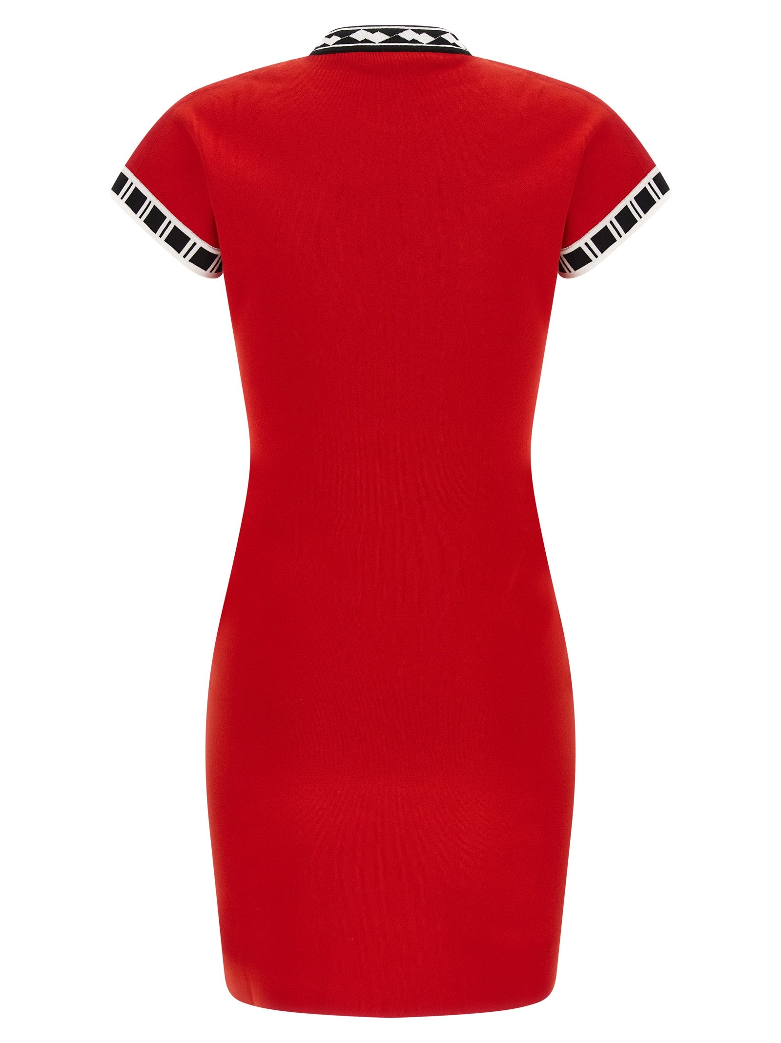 Versace Kurzes Kleid aus mehrfarbiger Baumwolle