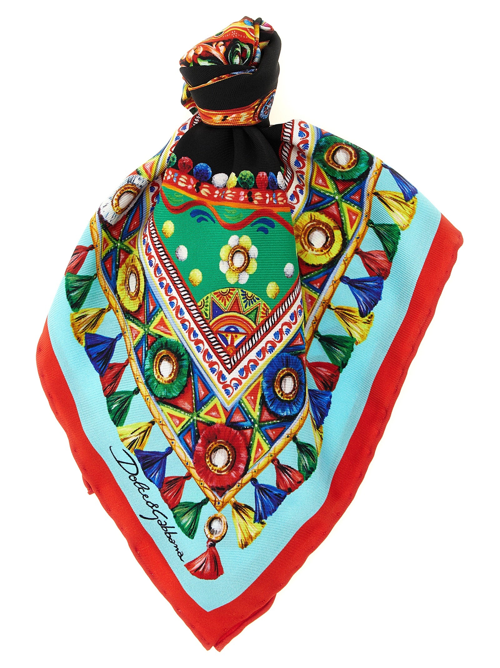 Dolce & Gabbana Mehrfarbiger Seidenschal