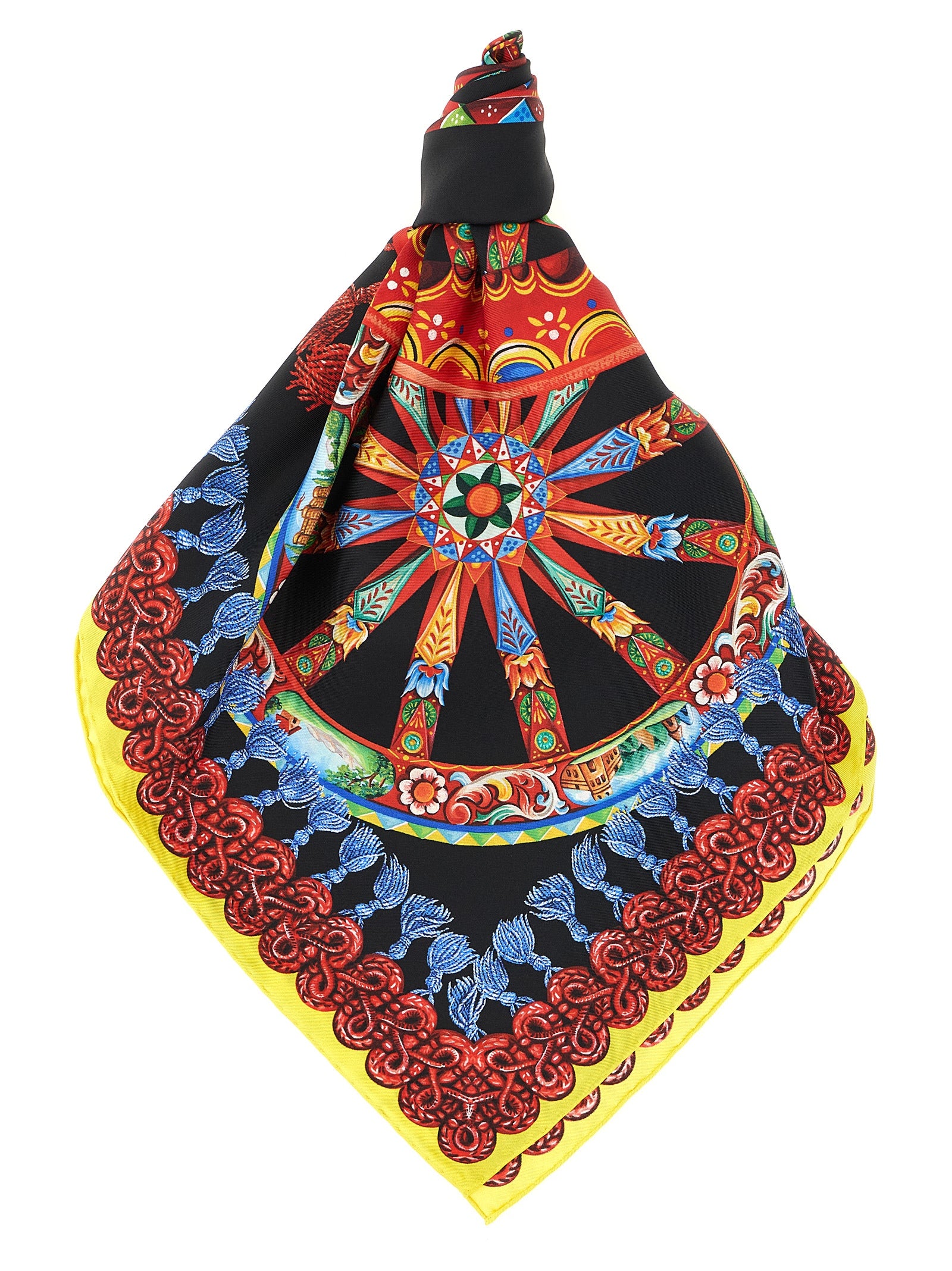 Dolce & Gabbana Mehrfarbiger Seidenschal