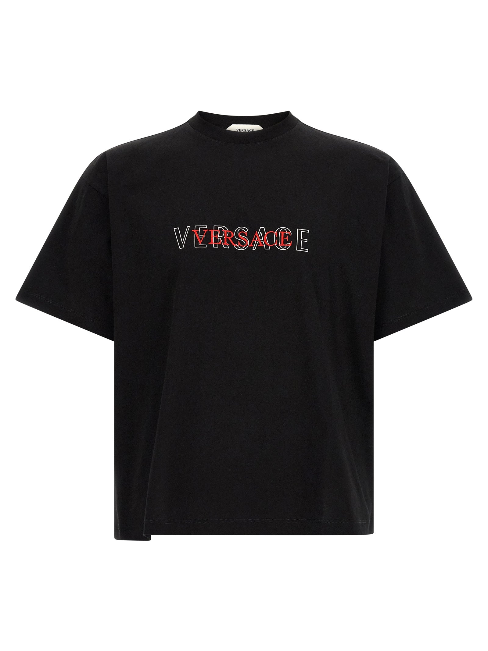Versace Schwarzes Baumwoll-T-Shirt