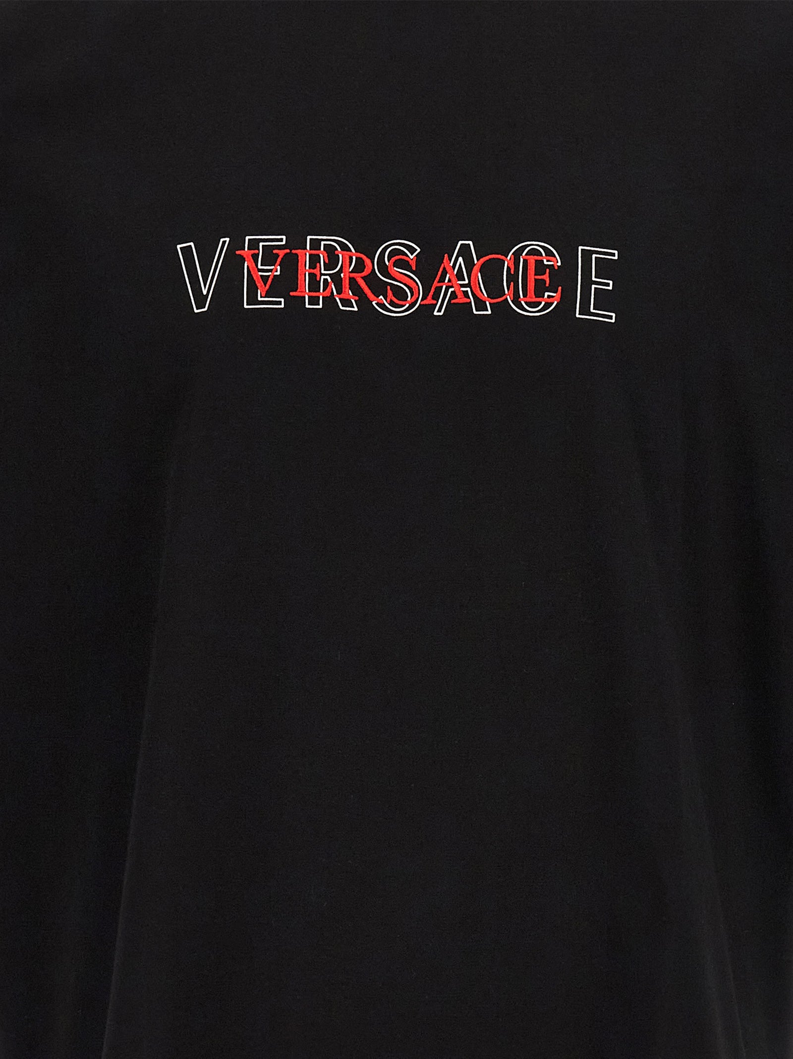 Versace Schwarzes Baumwoll-T-Shirt