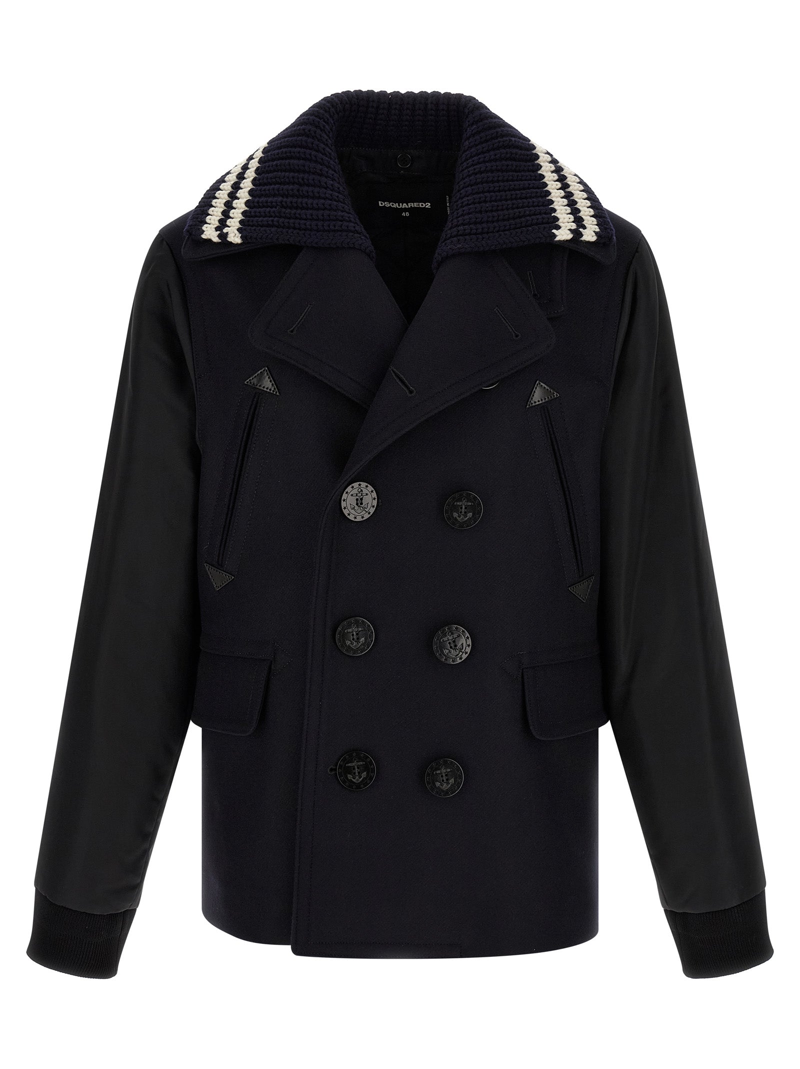 Dsquared² Blauer Wollmantel