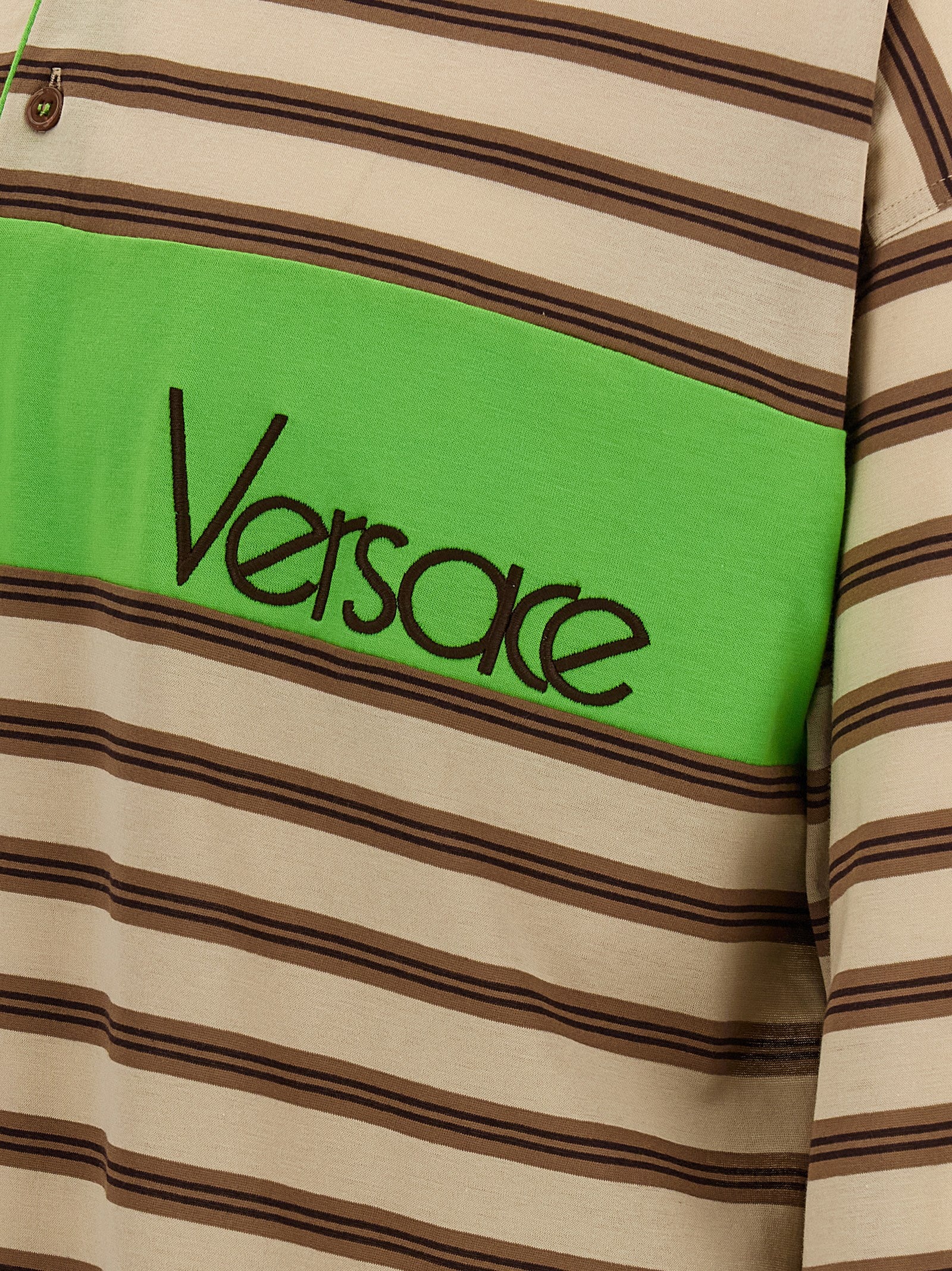 Versace Mehrfarbiges Polohemd aus Baumwolle