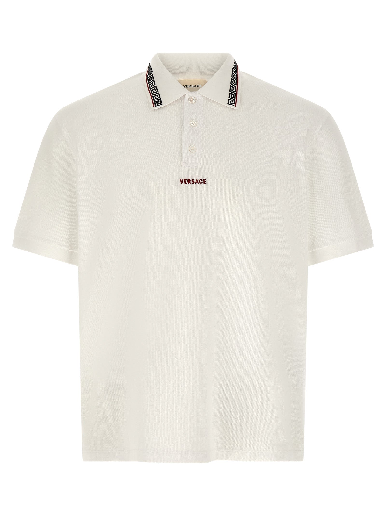 Versace Weißes Poloshirt aus Baumwolle