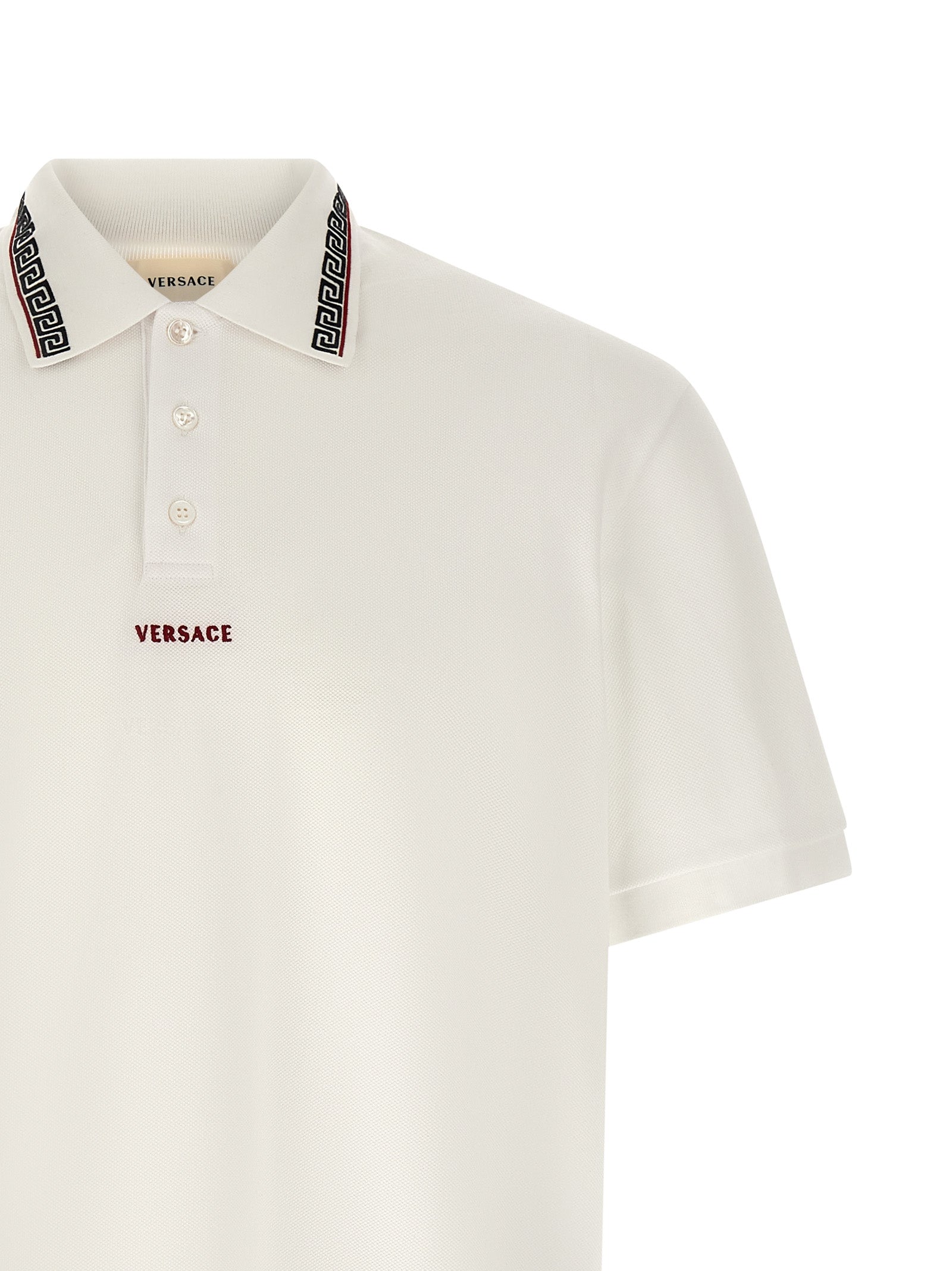 Versace Weißes Poloshirt aus Baumwolle