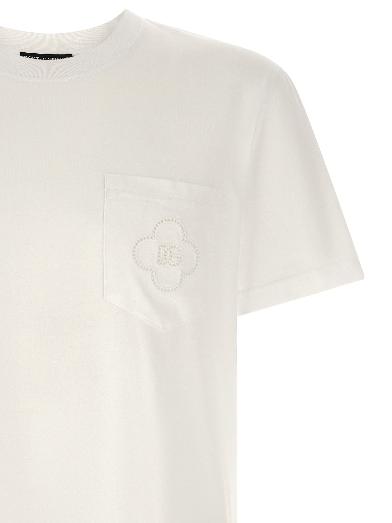 Dolce & Gabbana Weißes Baumwoll-T-Shirt