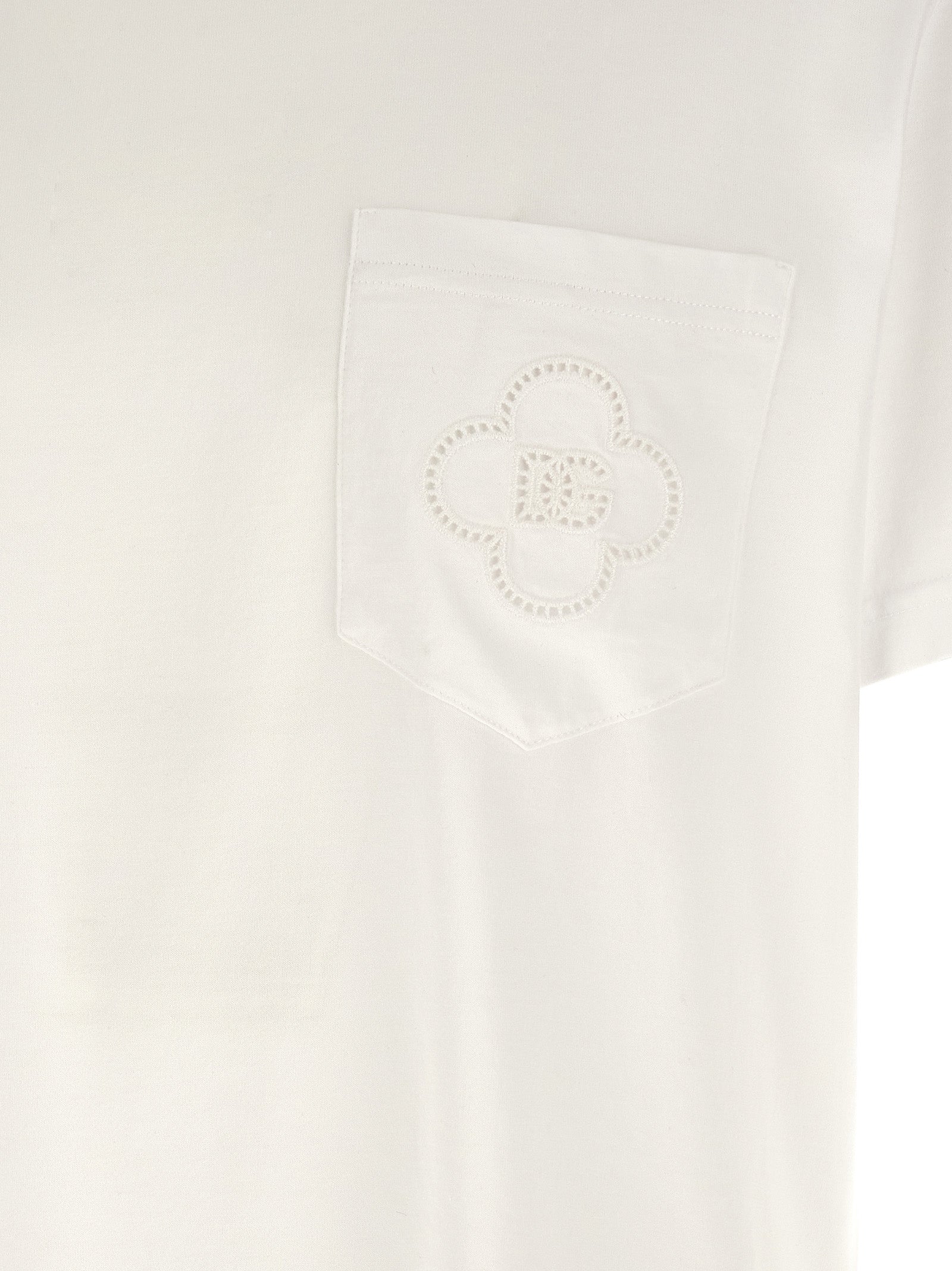 Dolce & Gabbana Weißes Baumwoll-T-Shirt